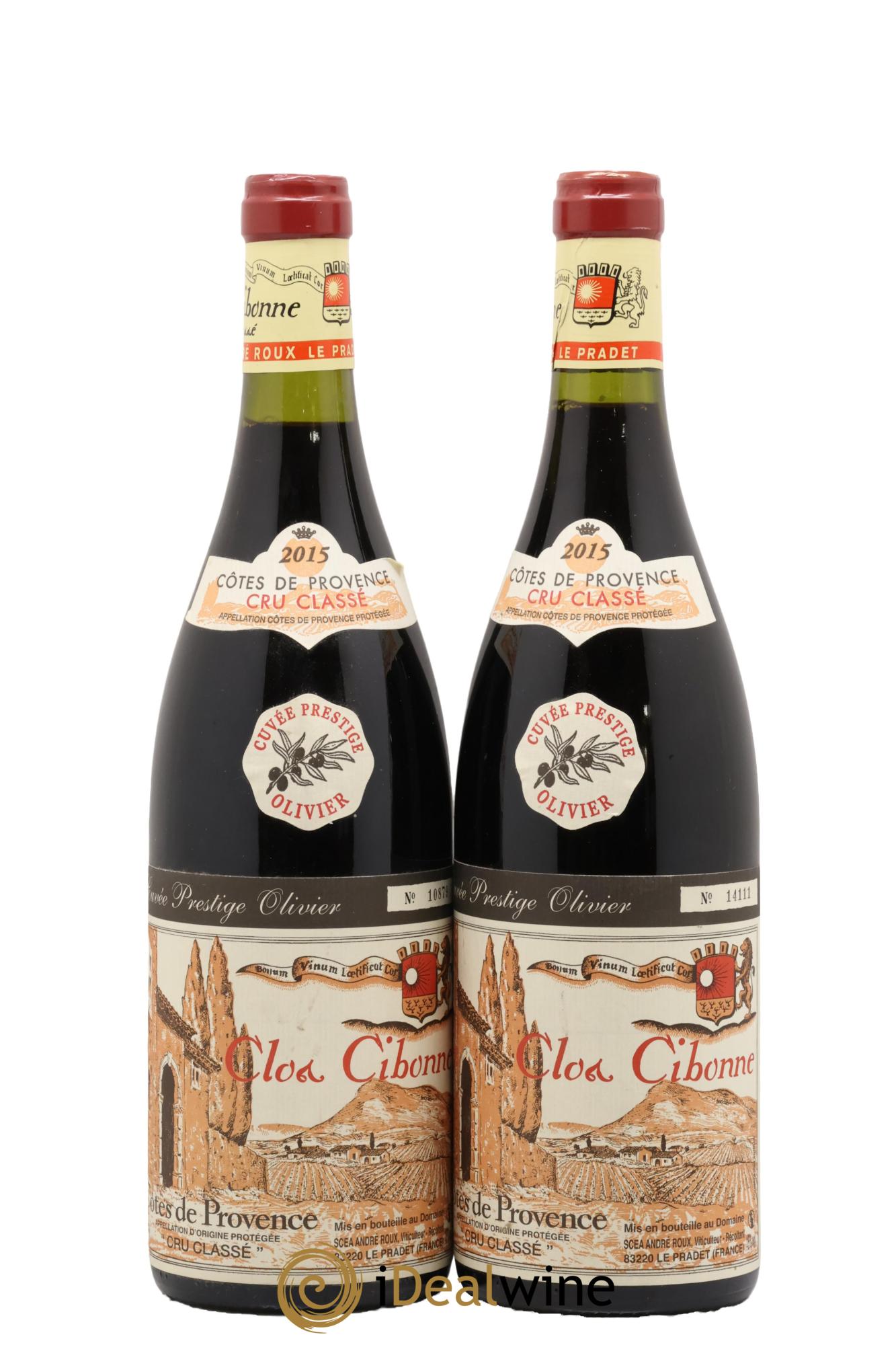 Côtes de Provence Clos Cibonne Prestige Olivier 2015 - Lot de 2 bouteilles - 0