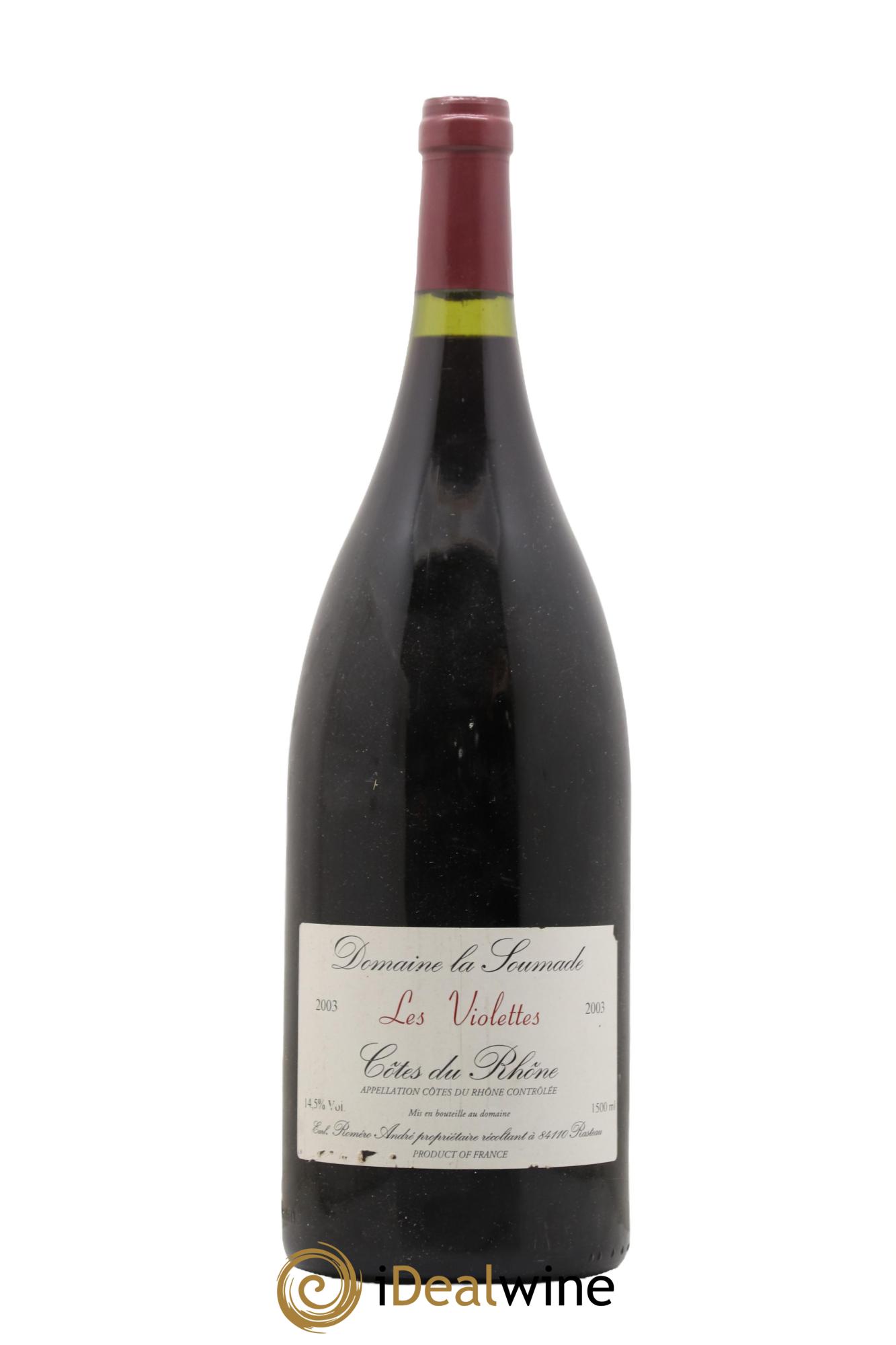 Côtes-du-Rhône Les Violettes Domaine de la Soumade 2003 - Lot de 1 magnum - 0