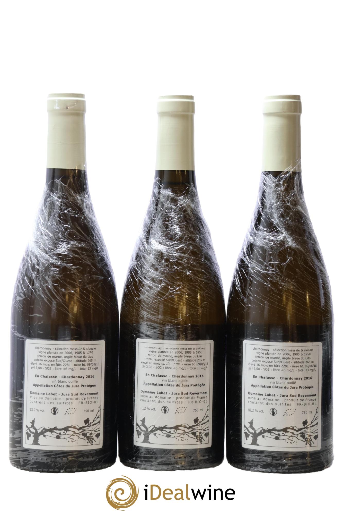 Côtes du Jura Chardonnay En Chalasse Romain - Julien  - Charline Labet 2016 - Lot de 3 bouteilles - 1