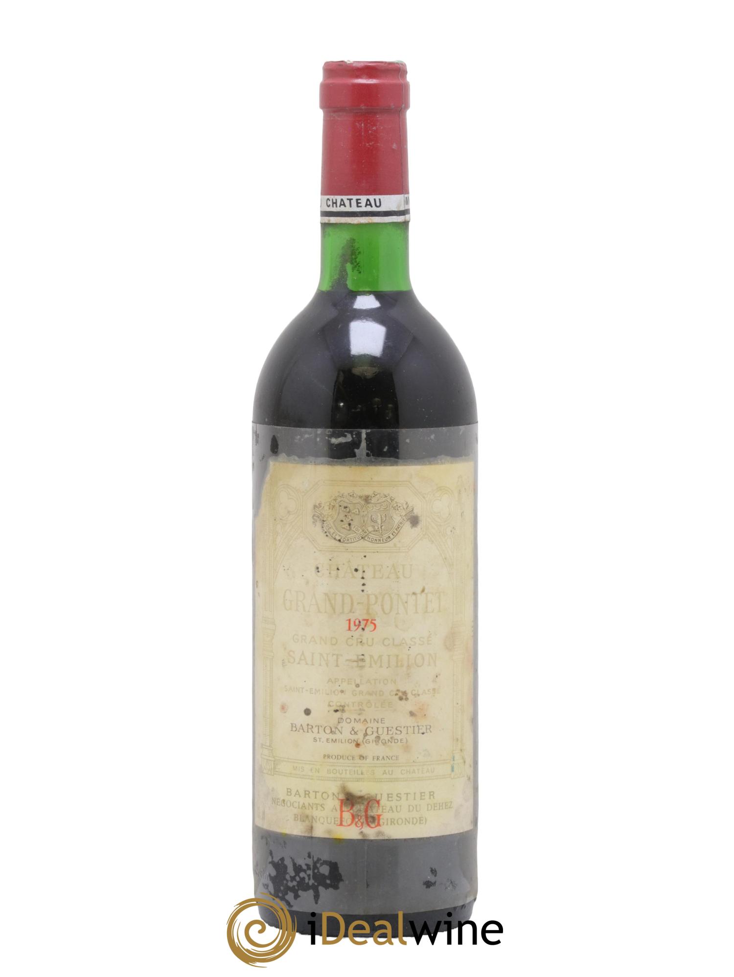 Château Grand Pontet Grand Cru Classé 1975 - Posten von 1 Flasche - 0