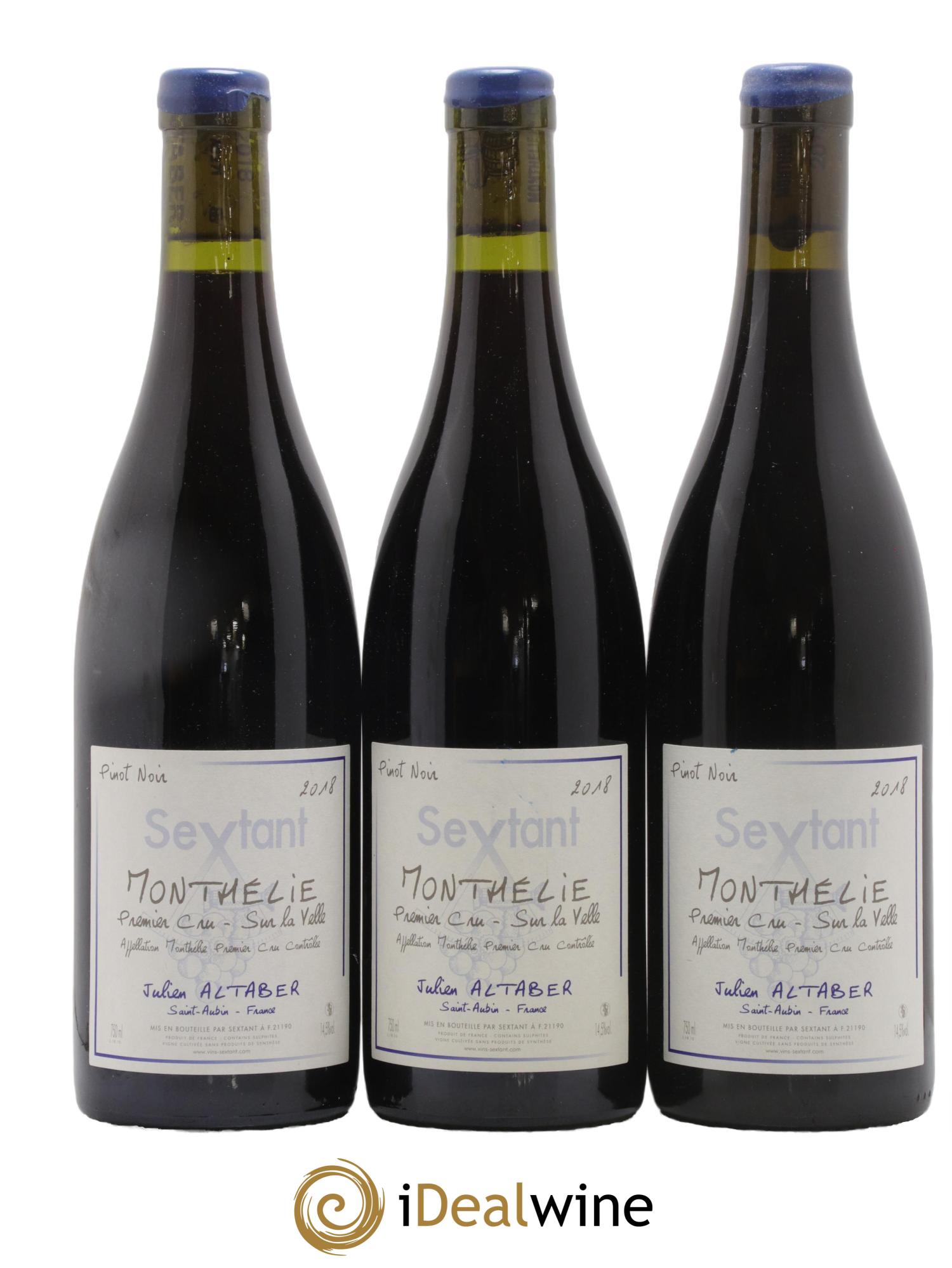 Monthélie 1er Cru Sur La Velle Carole et Julien Altabert Domaine Sextant 2018 - Lot de 3 bouteilles - 0