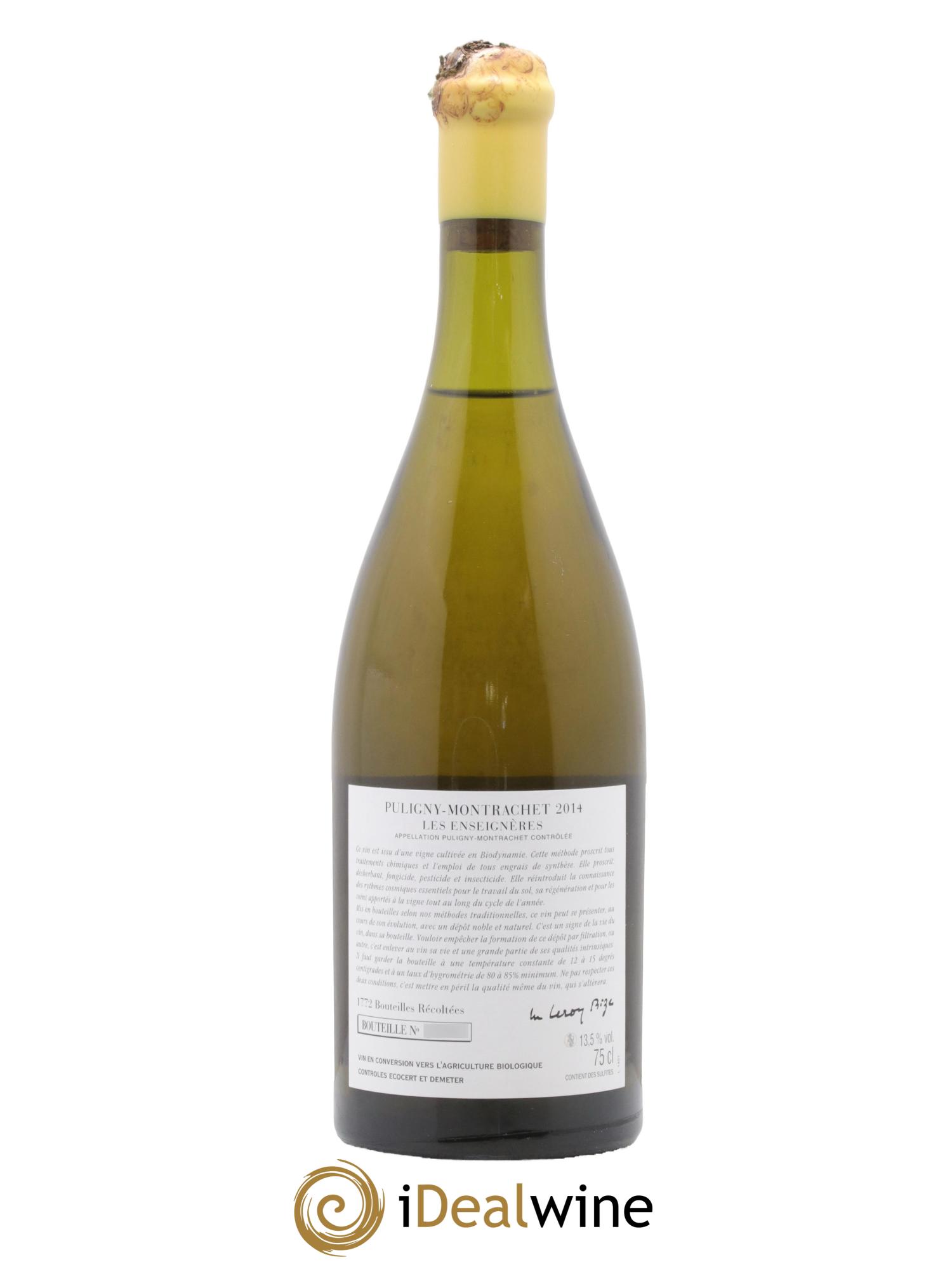 Puligny-Montrachet Les Enseignères d'Auvenay (Domaine) 2014 - Posten von 1 Flasche - 1
