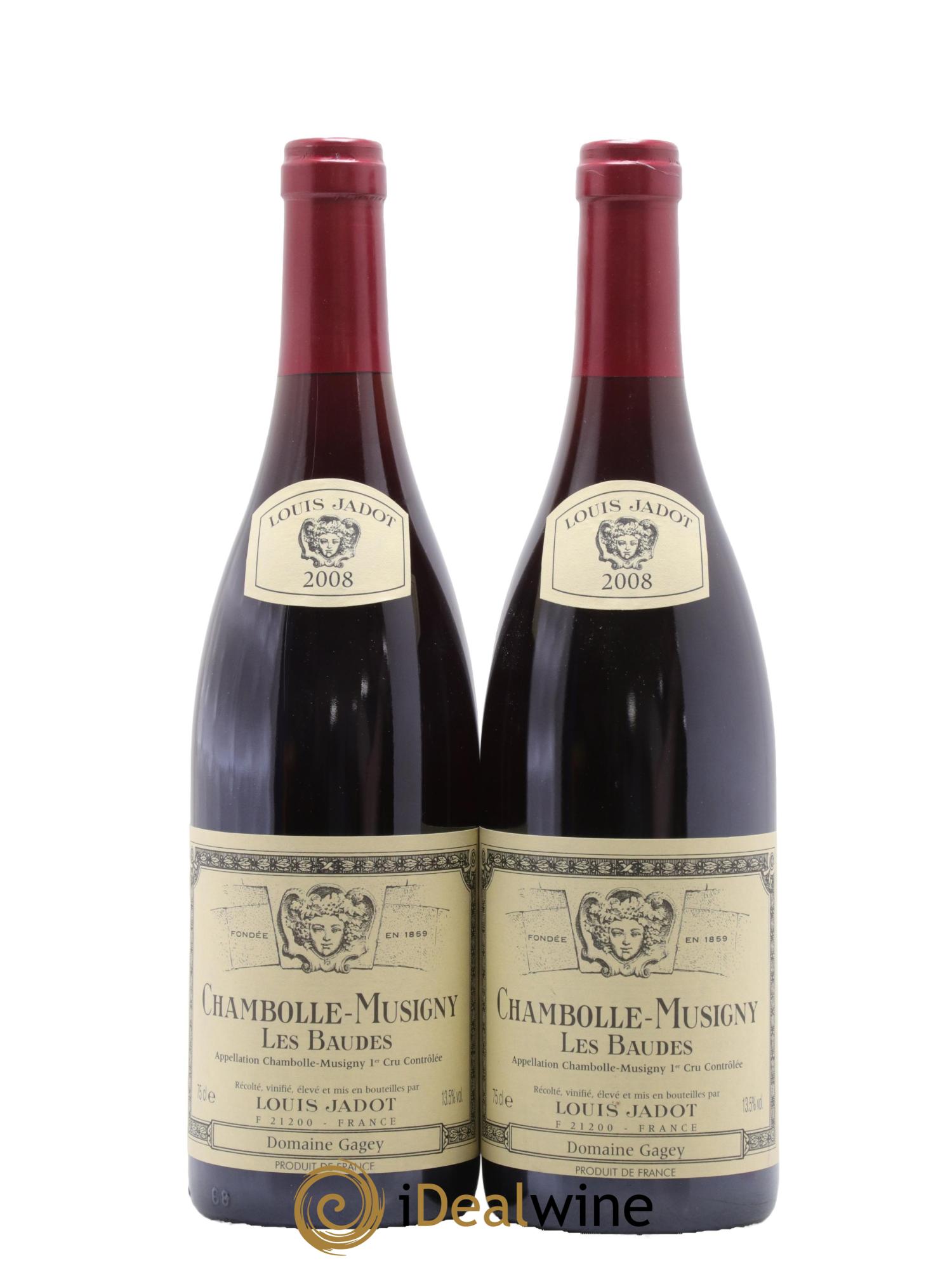 Chambolle-Musigny 1er Cru Les Baudes Louis Jadot 2008 - Lot of 2 bottles - 0