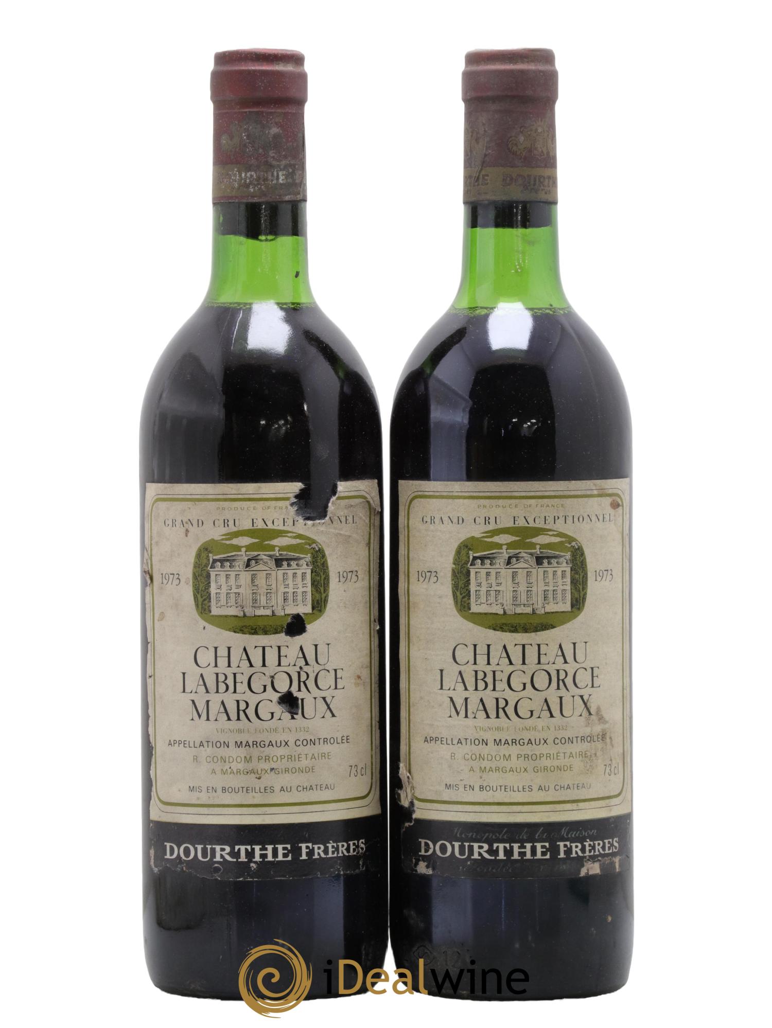 Château Labegorce Cru Bourgeois 1973 - Lot de 2 bouteilles - 0