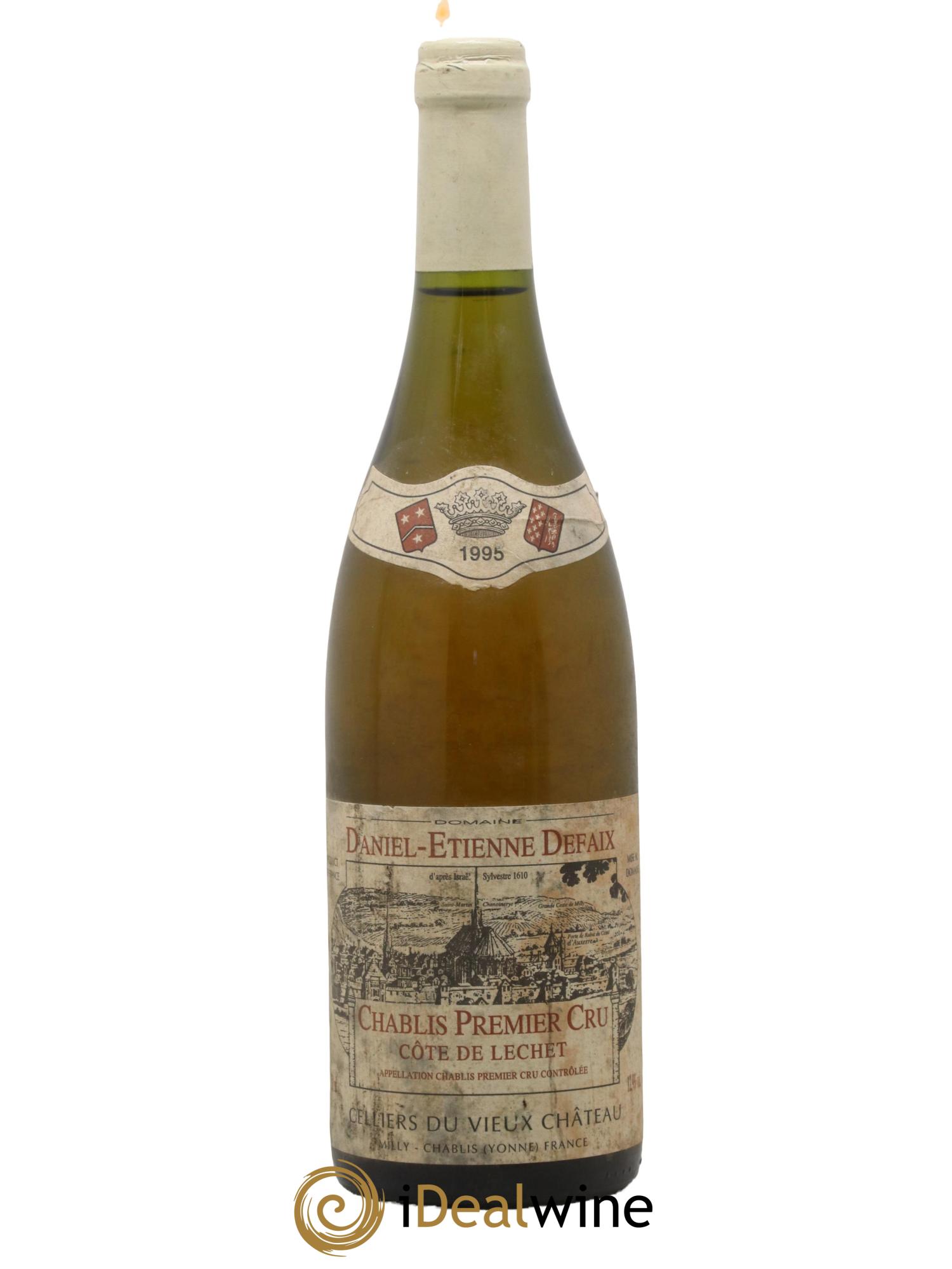 Chablis 1er Cru Côte de Léchet Domaine Daniel-Etienne Defaix 1995 - Lot de 1 bouteille - 0