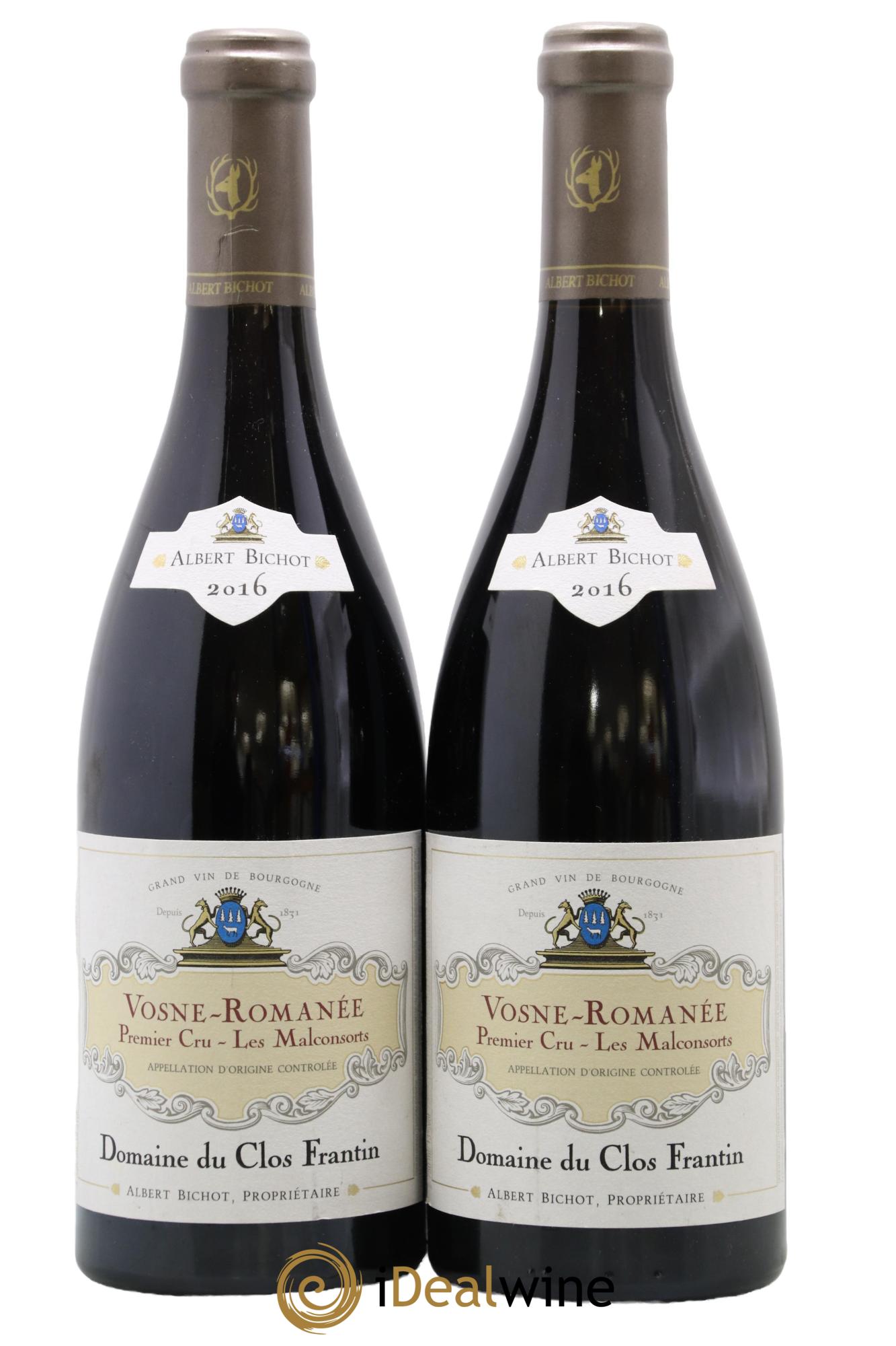 Vosne-Romanée 1er Cru Les Malconsorts Clos Frantin - Albert Bichot 2016 - Lot de 2 bouteilles - 0