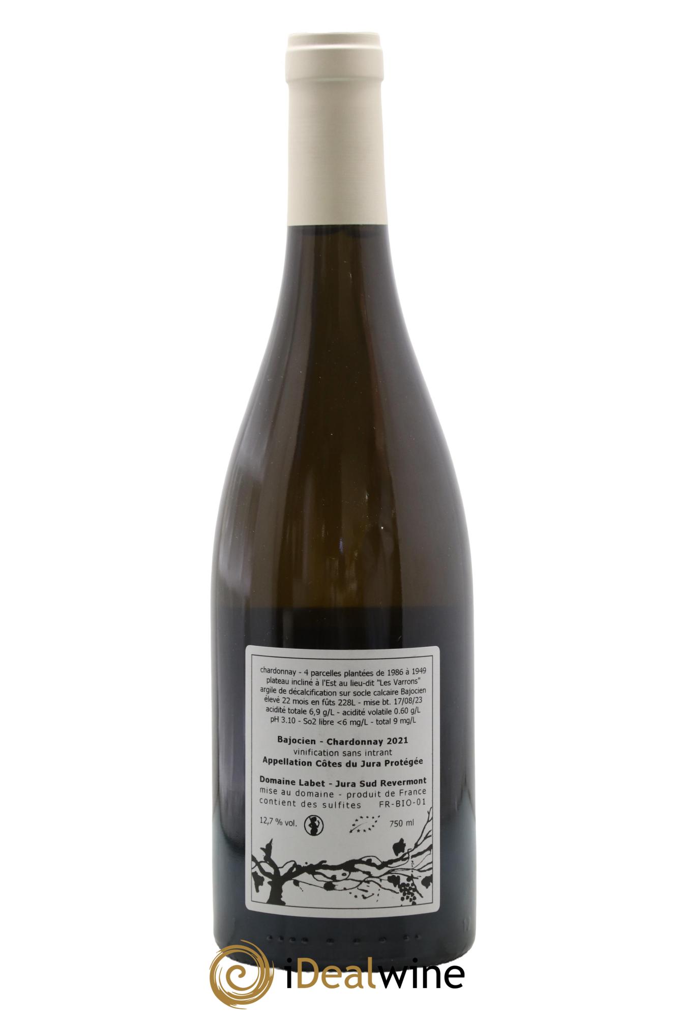 Côtes du Jura Chardonnay Bajocien Romain - Julien  - Charline Labet 2021 - Posten von 1 Flasche - 1