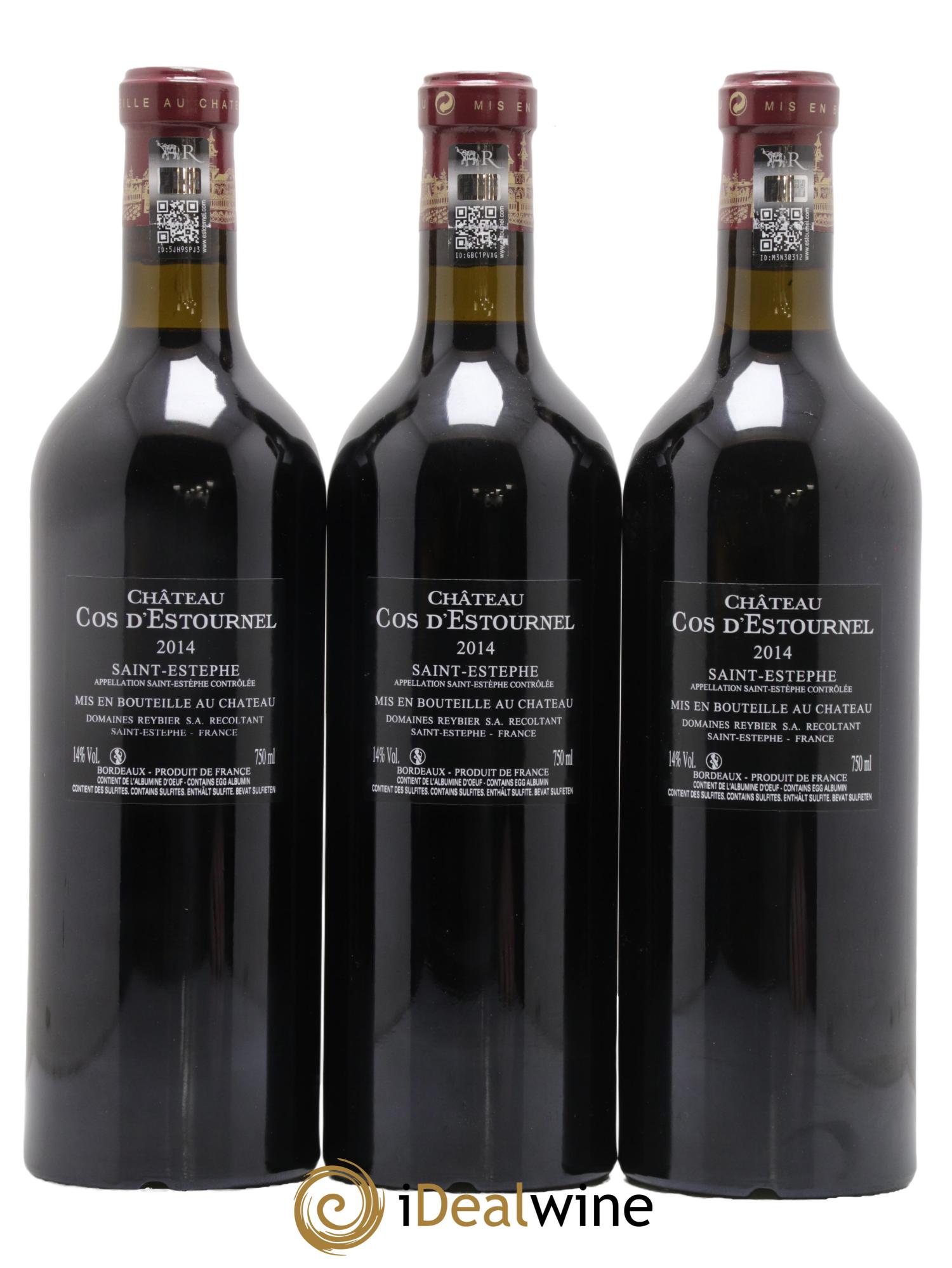 Cos d'Estournel 2ème Grand Cru Classé 2014 - Lotto di 3 bottiglie - 1