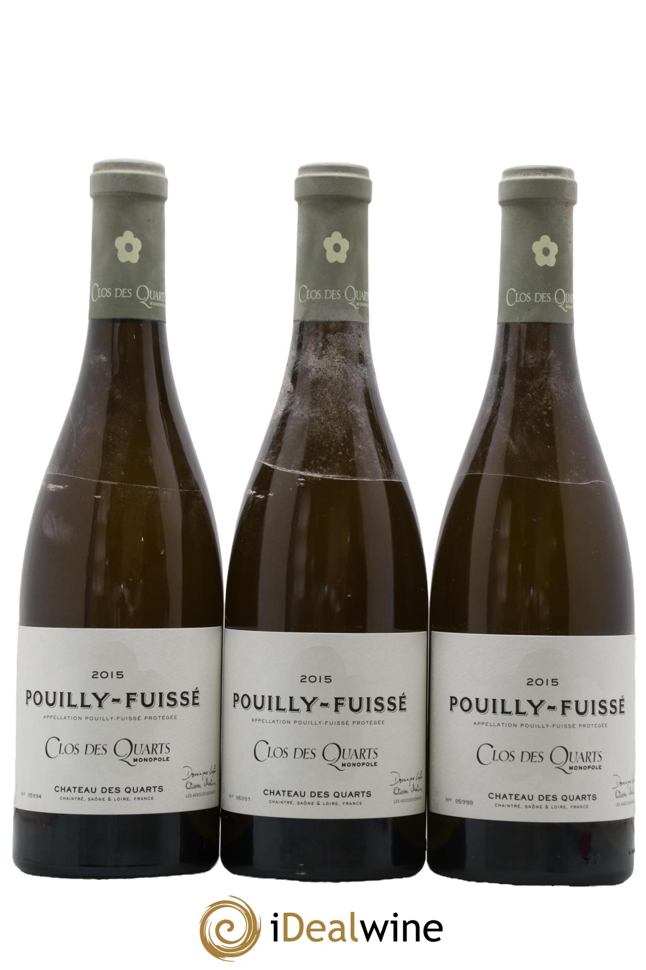 Pouilly-Fuissé Château des Quarts Clos des Quarts Monopole 2015 - Lot de 3 bouteilles - 0