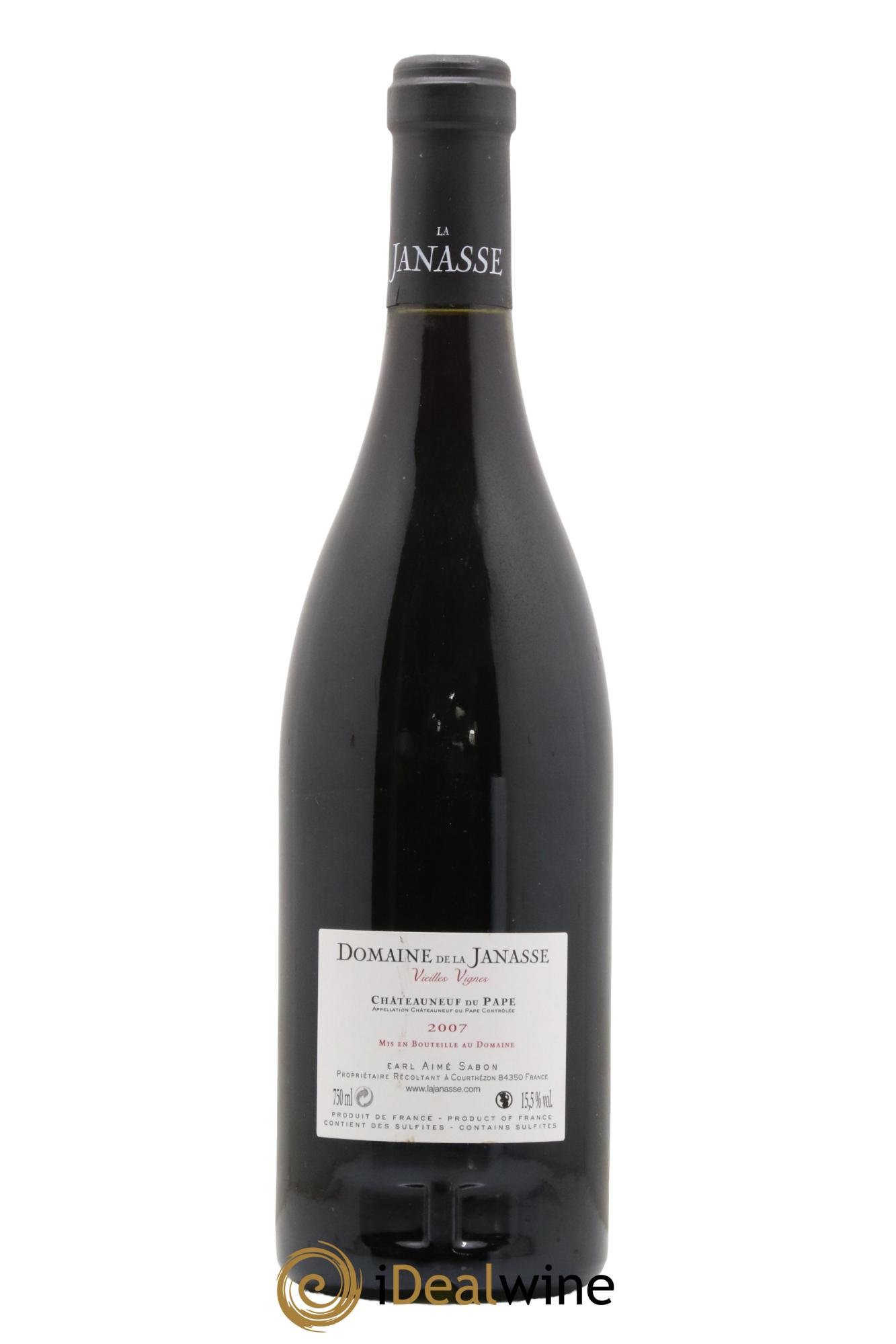 Châteauneuf-du-Pape Cuvée Vieilles Vignes La Janasse (Domaine de) 2007 - Posten von 1 Flasche - 1