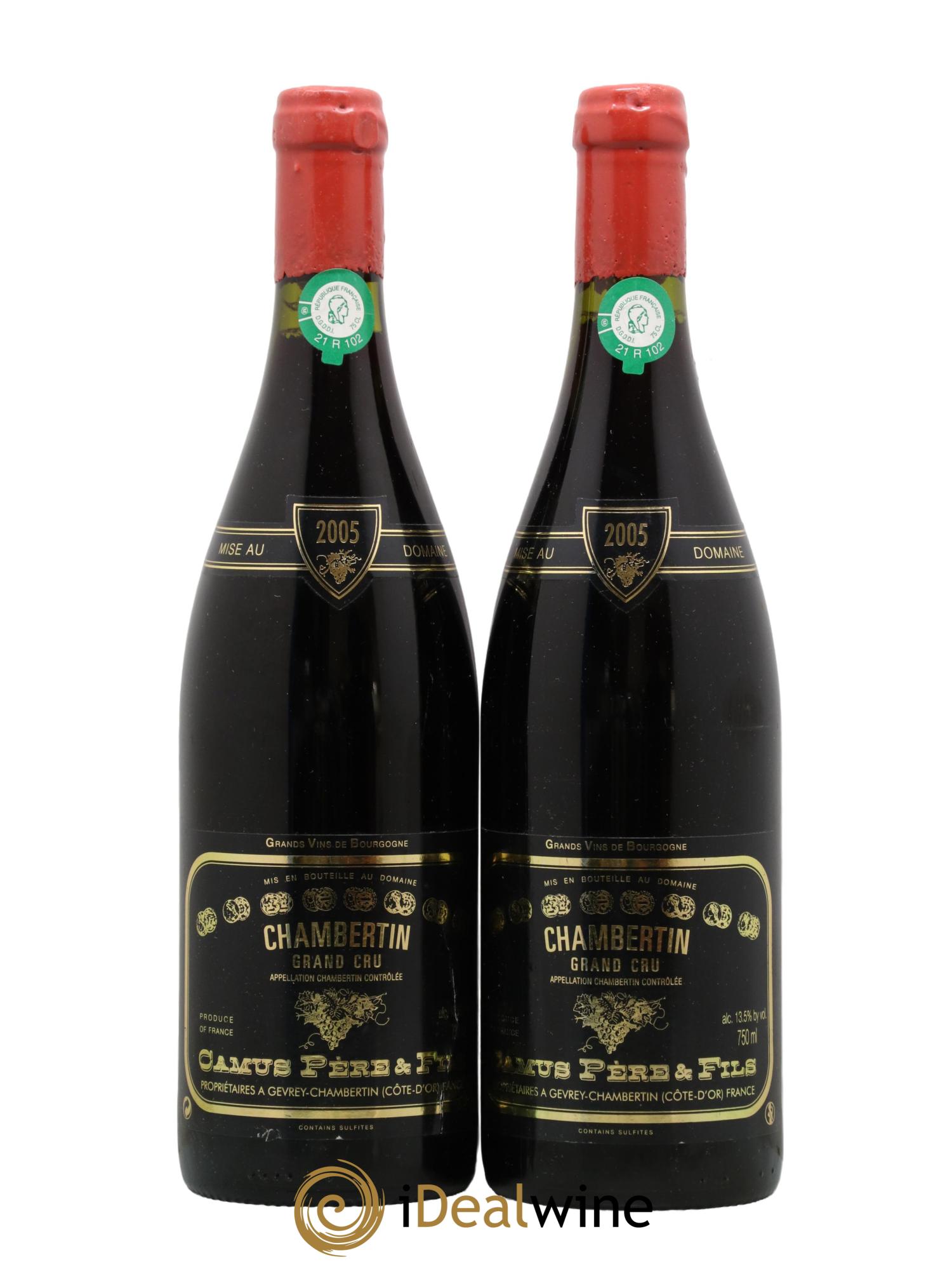 Chambertin Grand Cru Camus Père et Fils (Domaine) 2005 - Lot de 2 bouteilles - 0