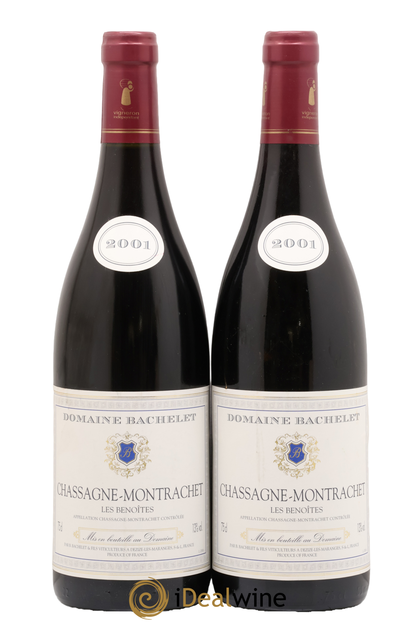 Chassagne-Montrachet Les Benoîtes Domaine Bachelet 2001 - Lot de 2 bouteilles - 0