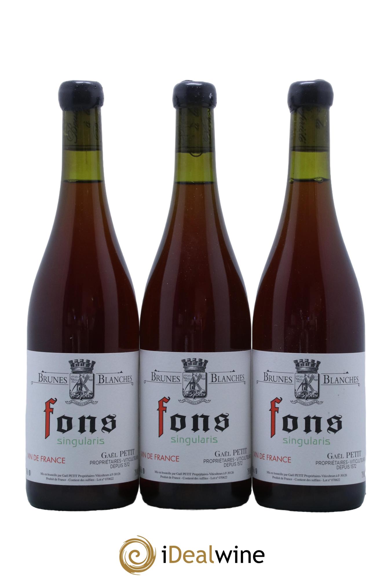 Vin de France Fons Singularis Gael Petit 2022 - Lot de 3 bouteilles - 0