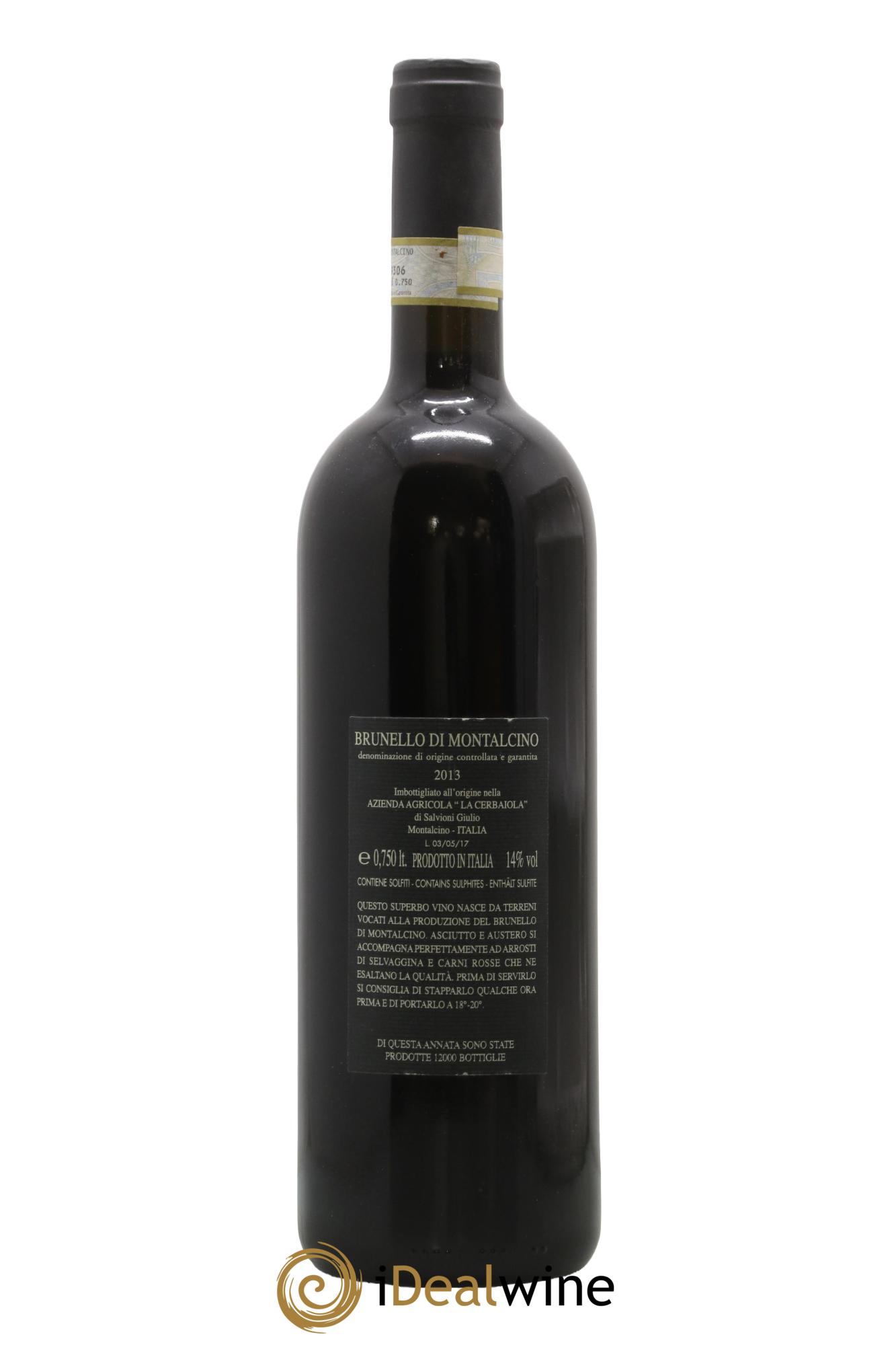 Brunello di Montalcino DOCG Salvioni Azienda Agricola Cerbaiola 2013 - Lot de 1 bouteille - 1