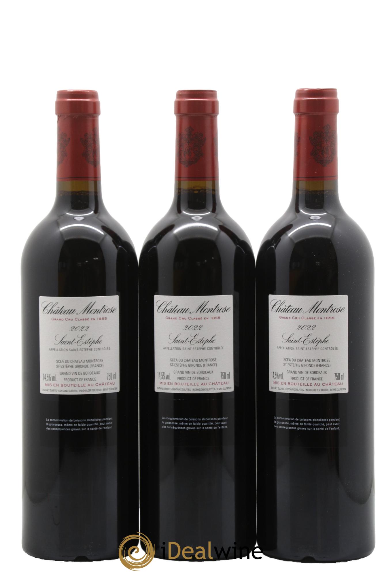 Château Montrose 2ème Grand Cru Classé 2022 - Lotto di 3 bottiglie - 1