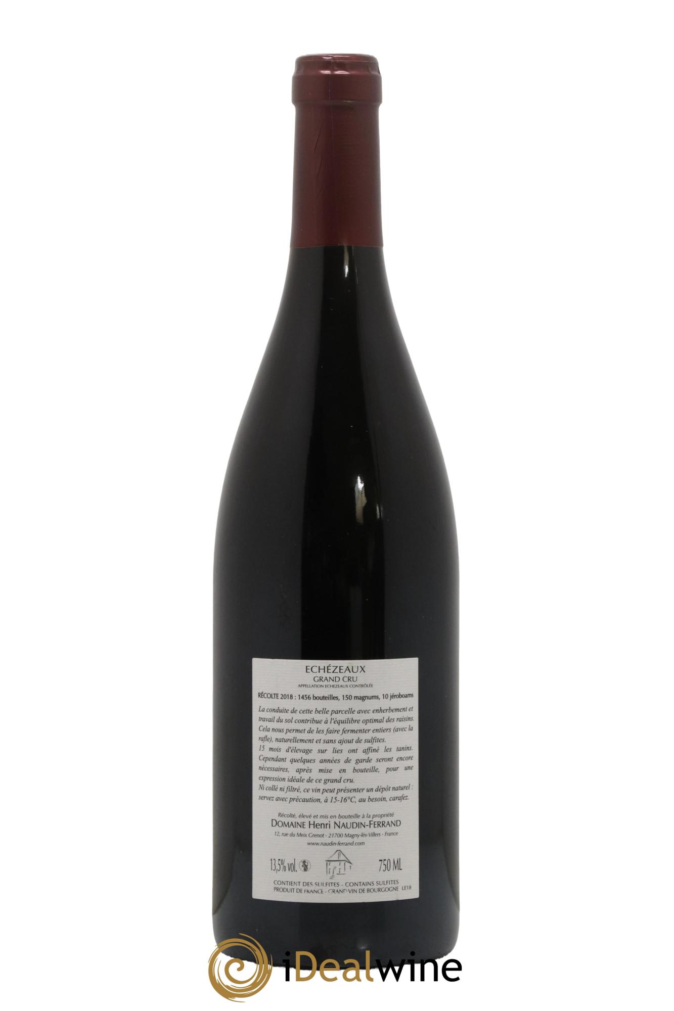 Echezeaux Grand Cru Naudin-Ferrand (Domaine) 2018 - Lot de 1 bouteille - 1
