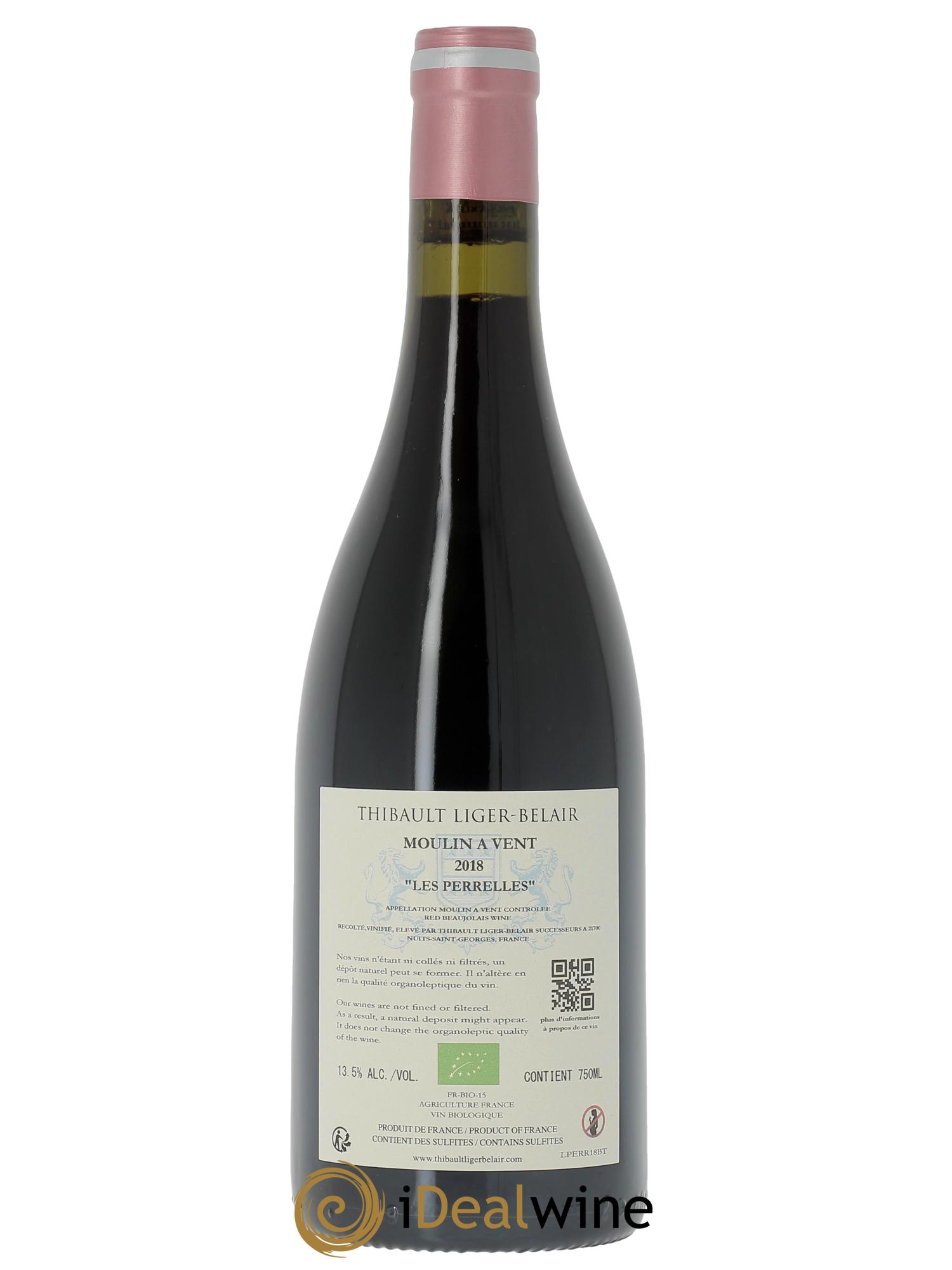 Moulin-à-Vent Les Perrelles Thibault Liger-Belair 2018 - Lot de 1 bouteille - 1