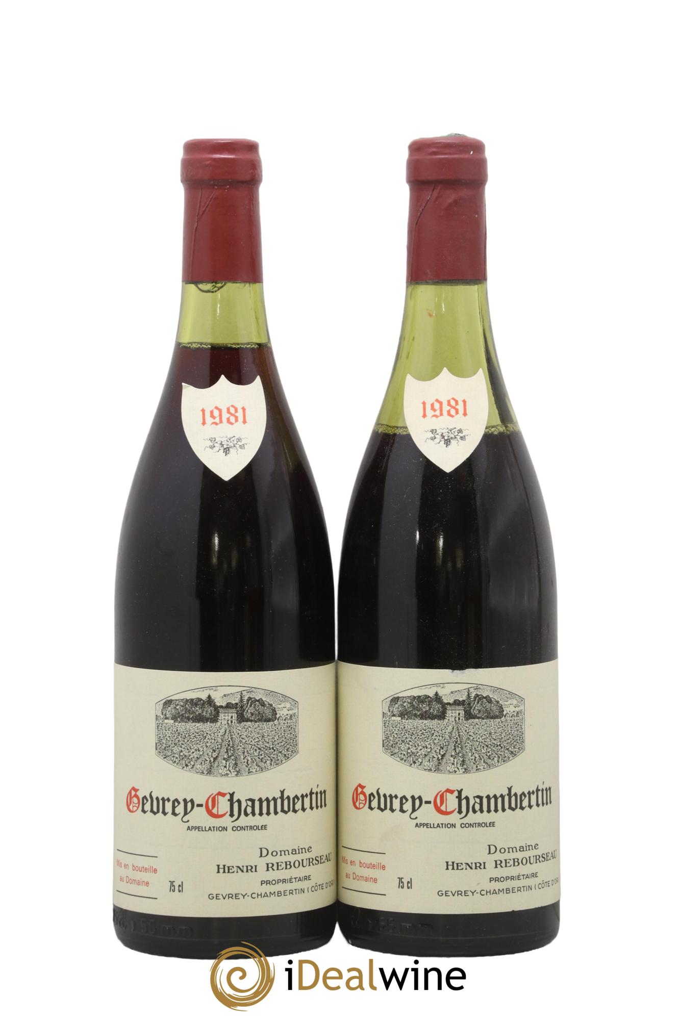 Gevrey-Chambertin Henri Rebourseau (Domaine) 1981 - Lot de 2 bouteilles - 0