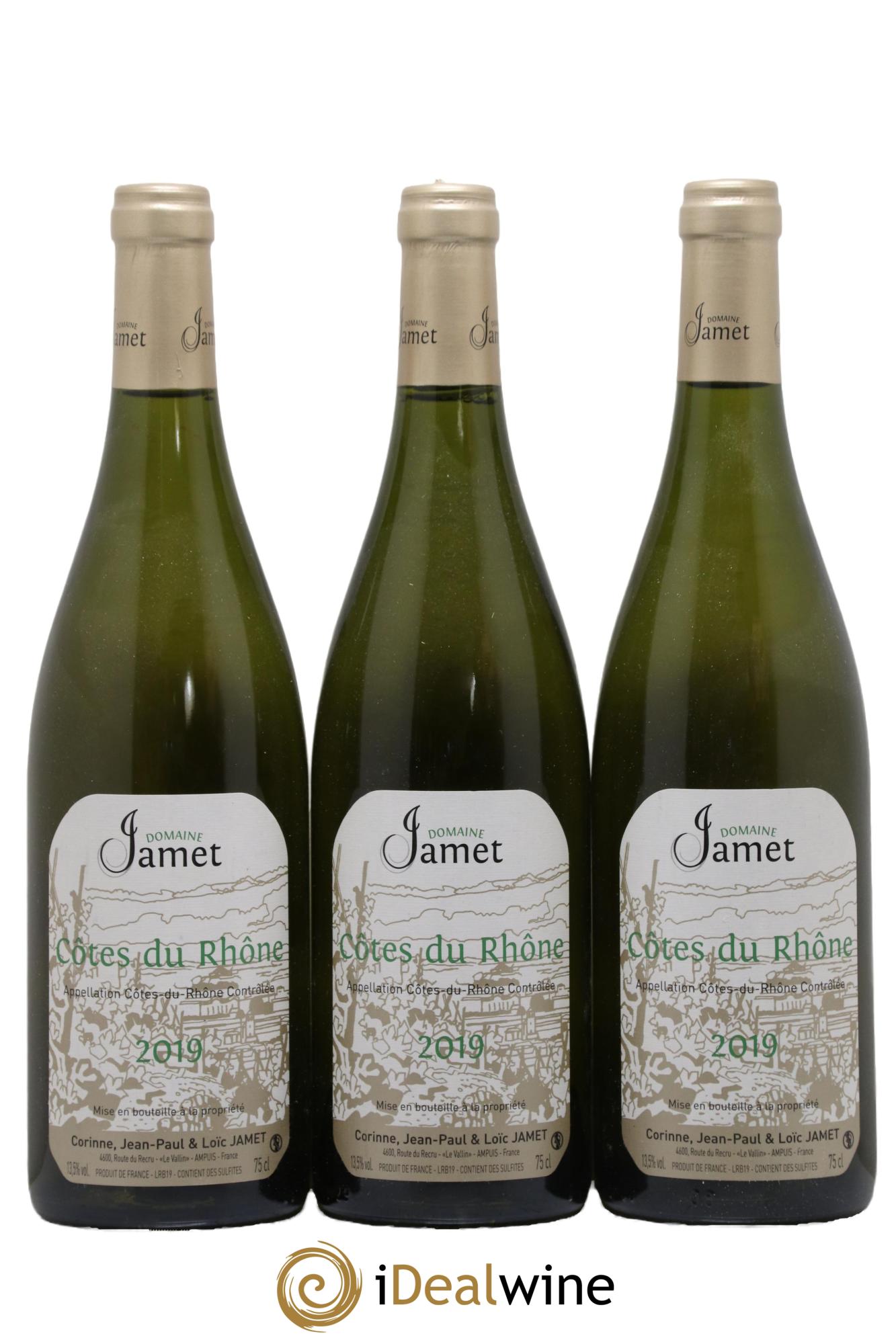 Côtes-du-Rhône Jamet (Domaine) 2019 - Lotto di 3 bottiglie - 0