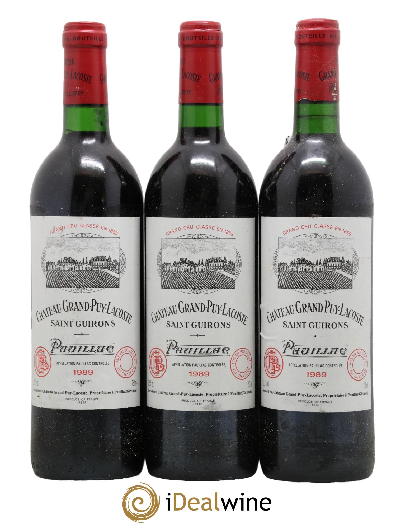 Château Grand Puy Lacoste 5ème Grand Cru Classé 1989 - Lot de 12 bouteilles - 4