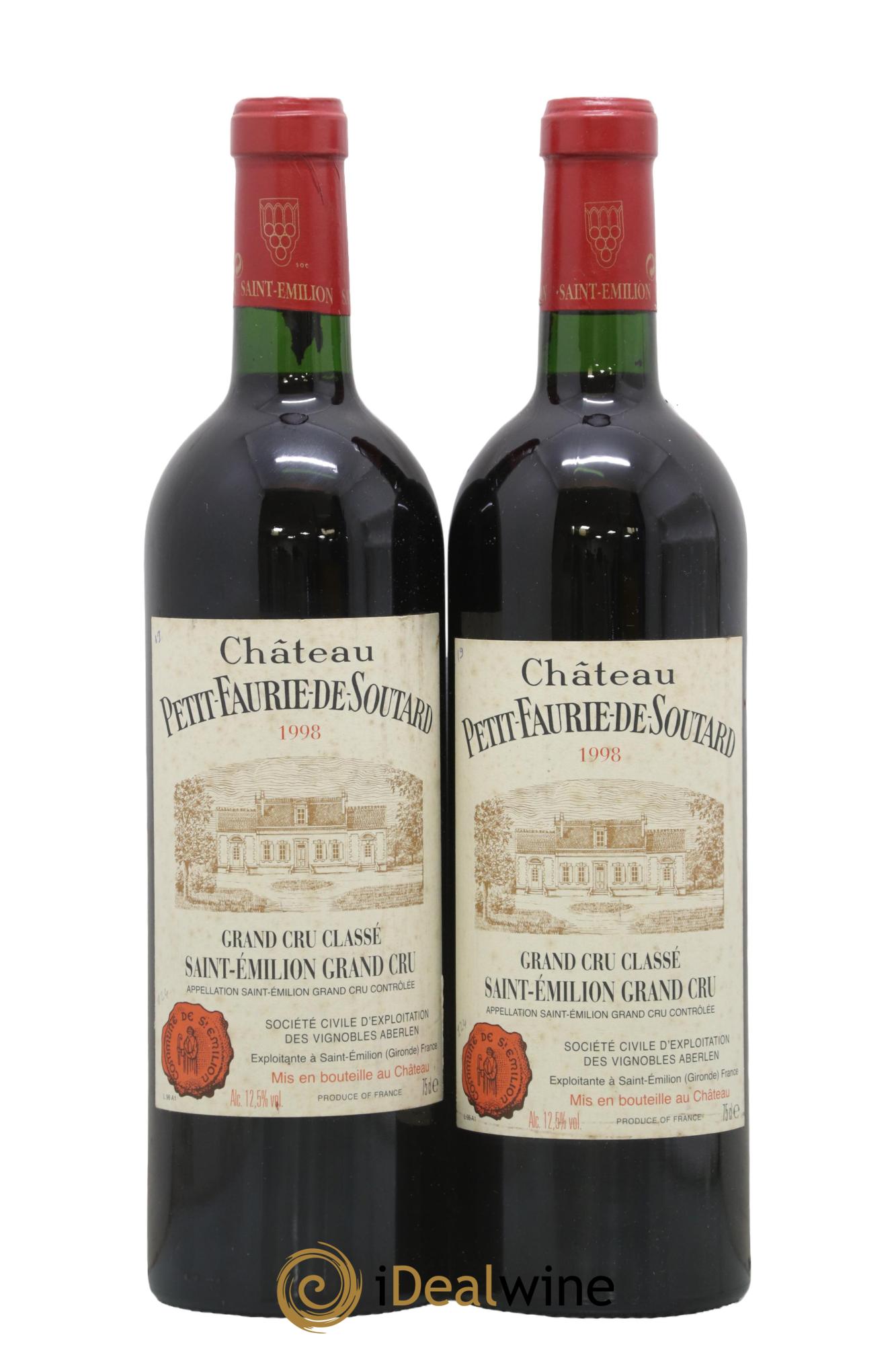 Château Petit Faurie de Soutard Grand Cru Classé 1998 - Lot of 2 bottles - 0
