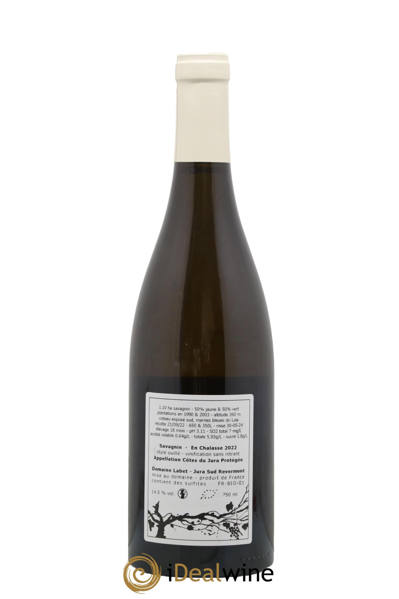 Côtes du Jura Fleur de Savagnin En Chalasse Romain - Julien  - Charline Labet 2022 - Lot de 1 bouteille - 1