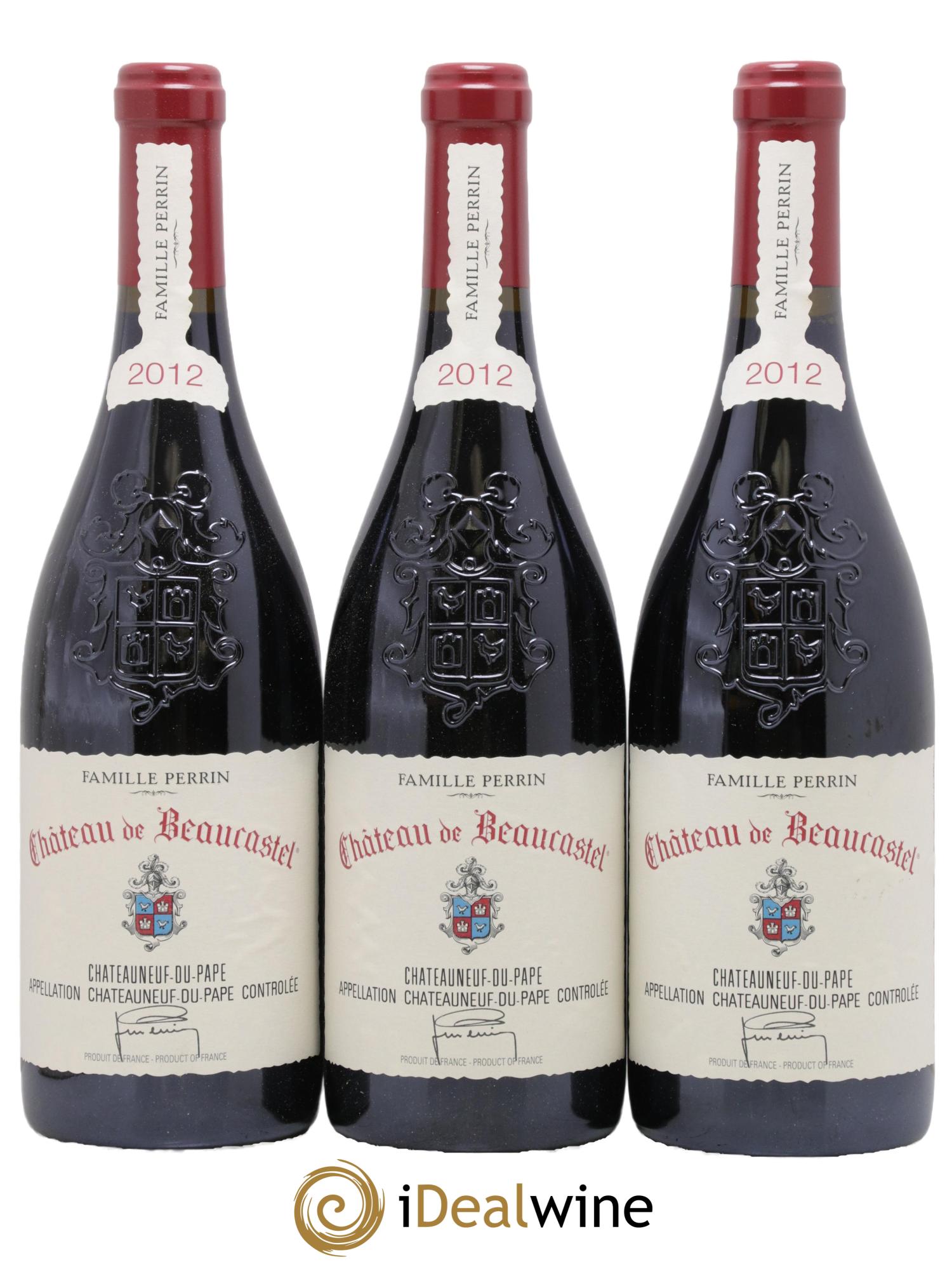 Châteauneuf-du-Pape Château de Beaucastel Famille Perrin 2012 - Lot de 3 bouteilles - 0