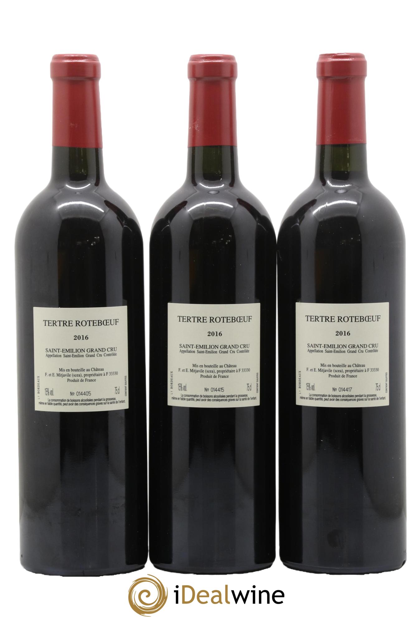 Château Tertre Roteboeuf 2016 - Lot de 3 bouteilles - 1