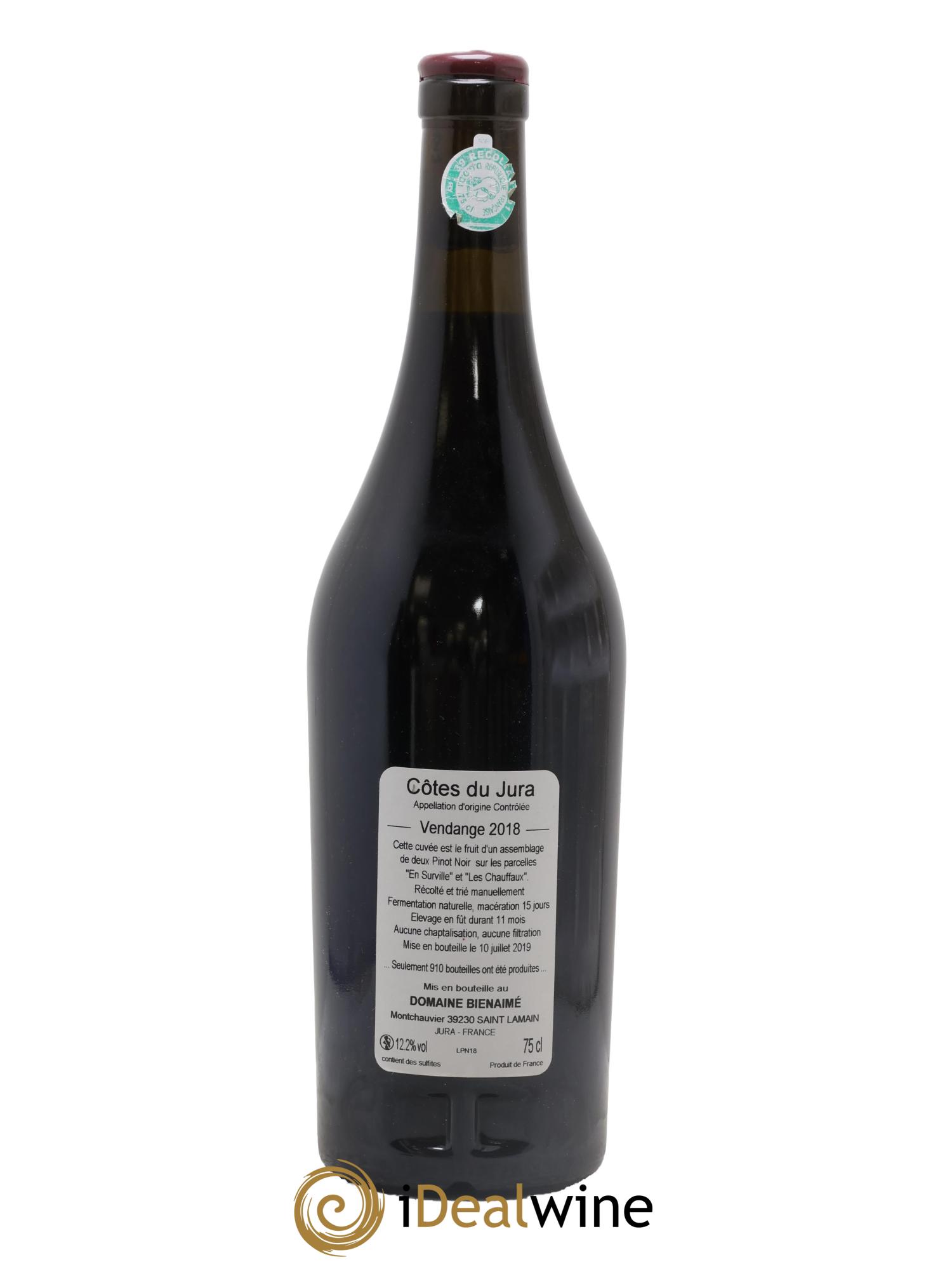 Côtes du Jura Pinot Noir Bruno Bienaimé 2018 - Lot of 1 bottle - 1