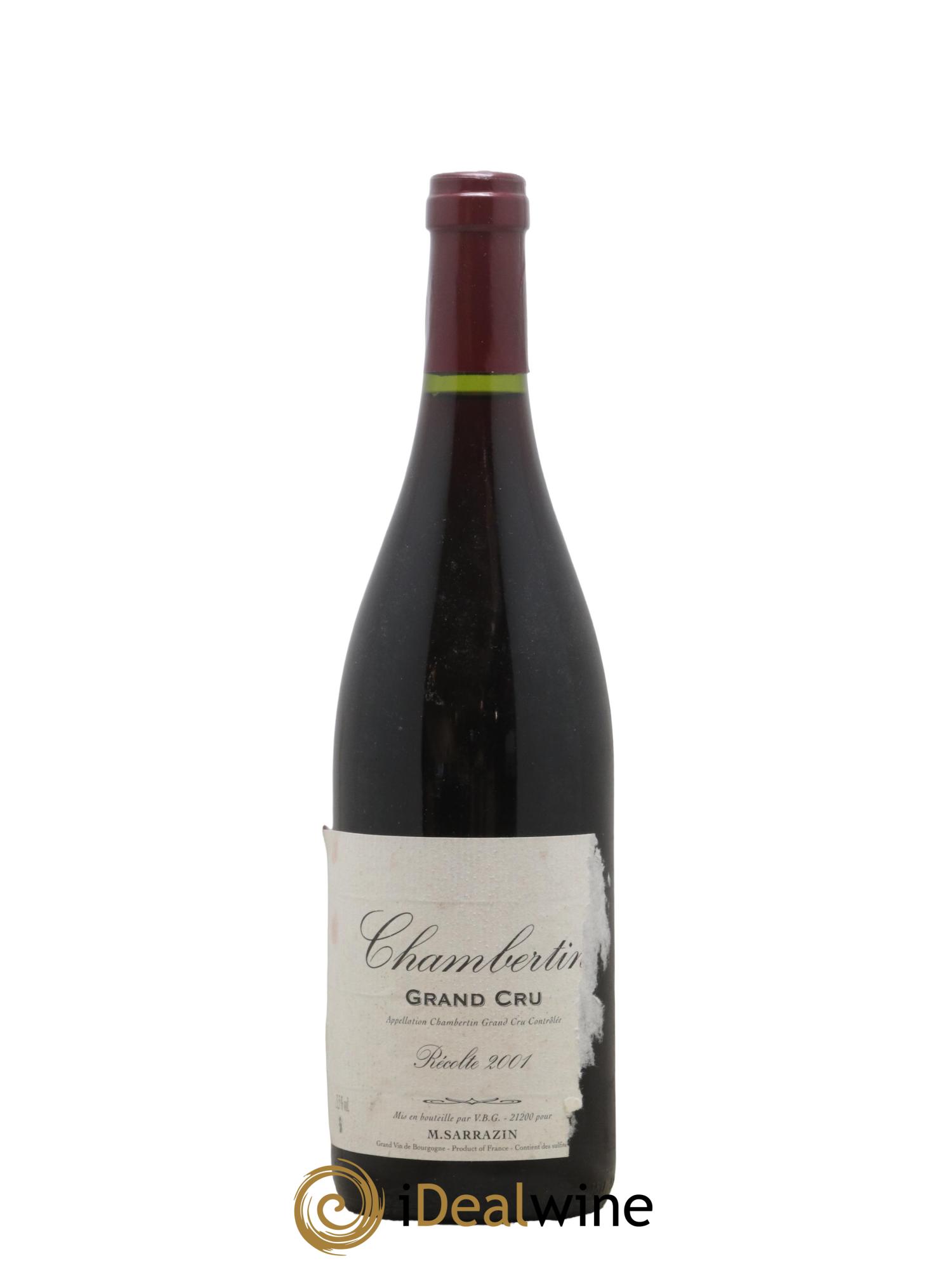 Chambertin Grand Cru Sarrazin 2001 - Lot de 1 bouteille - 0