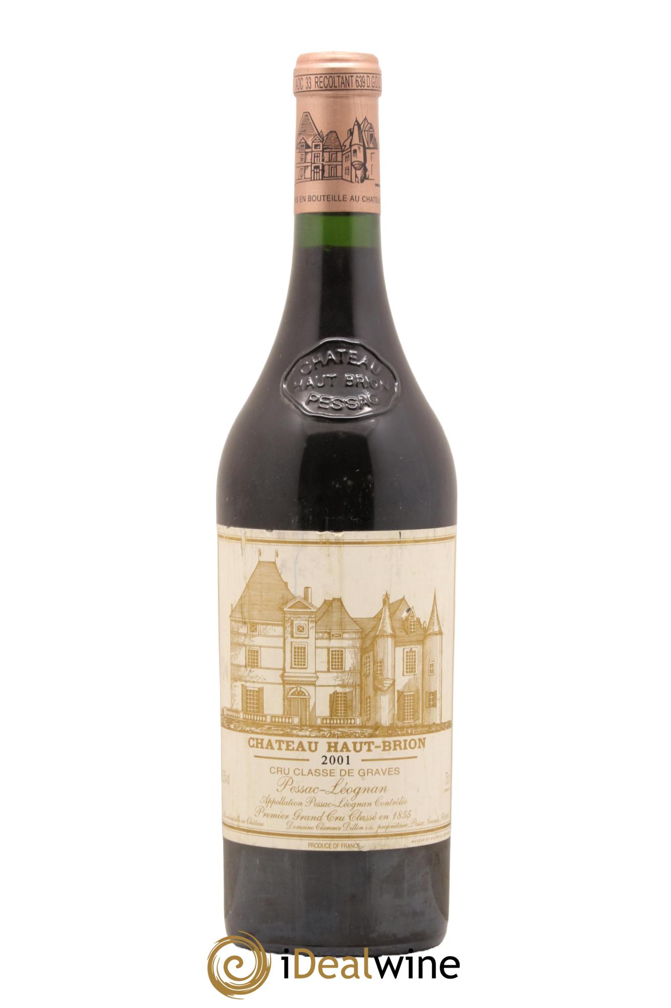 Château Haut Brion 1er Grand Cru Classé 2001 - Lot de 1 bouteille - 0