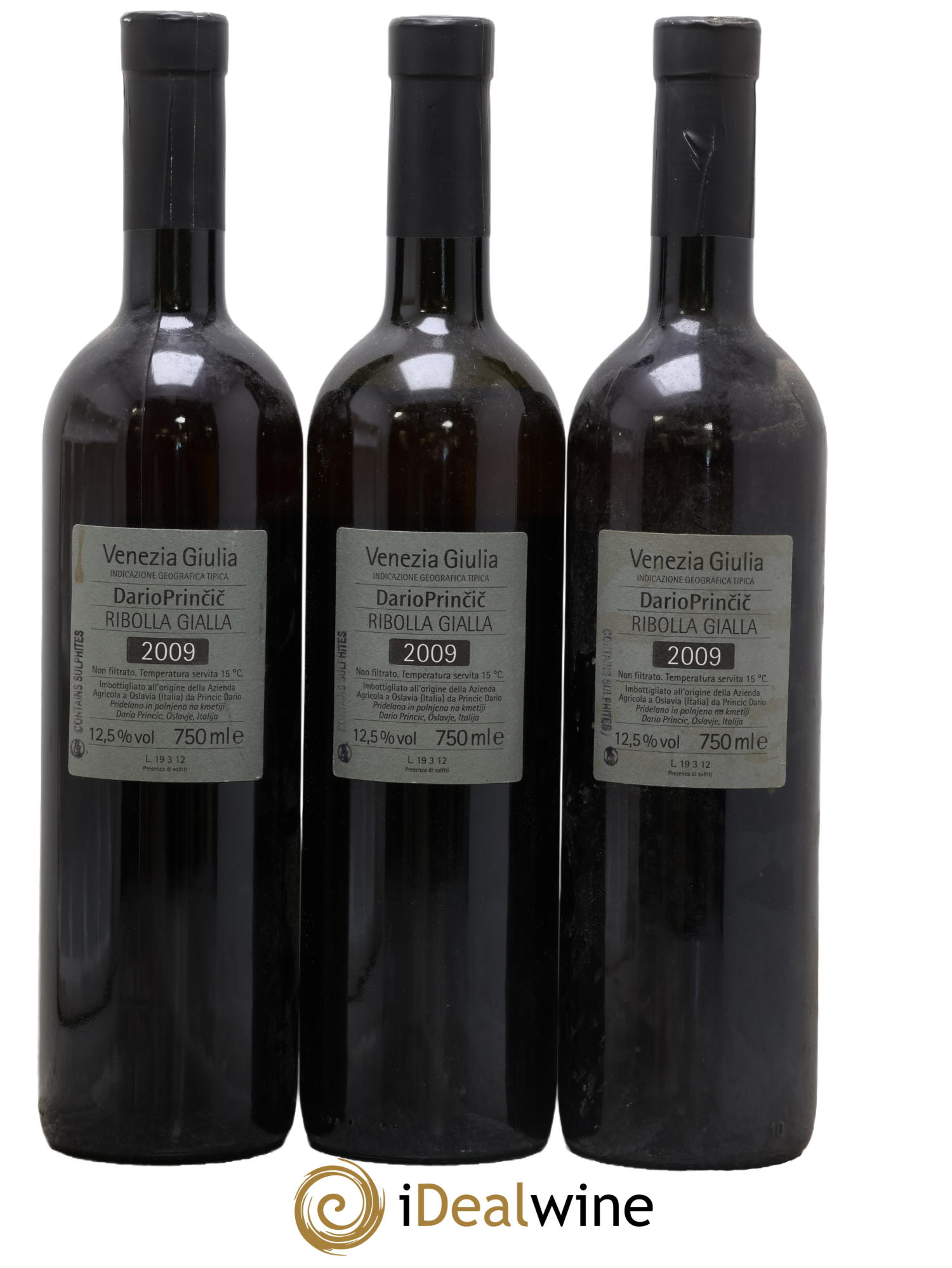 IGT Venezia Giulia Ribolla Gialla Dario Princic 2009 - Lot of 3 bottles - 1