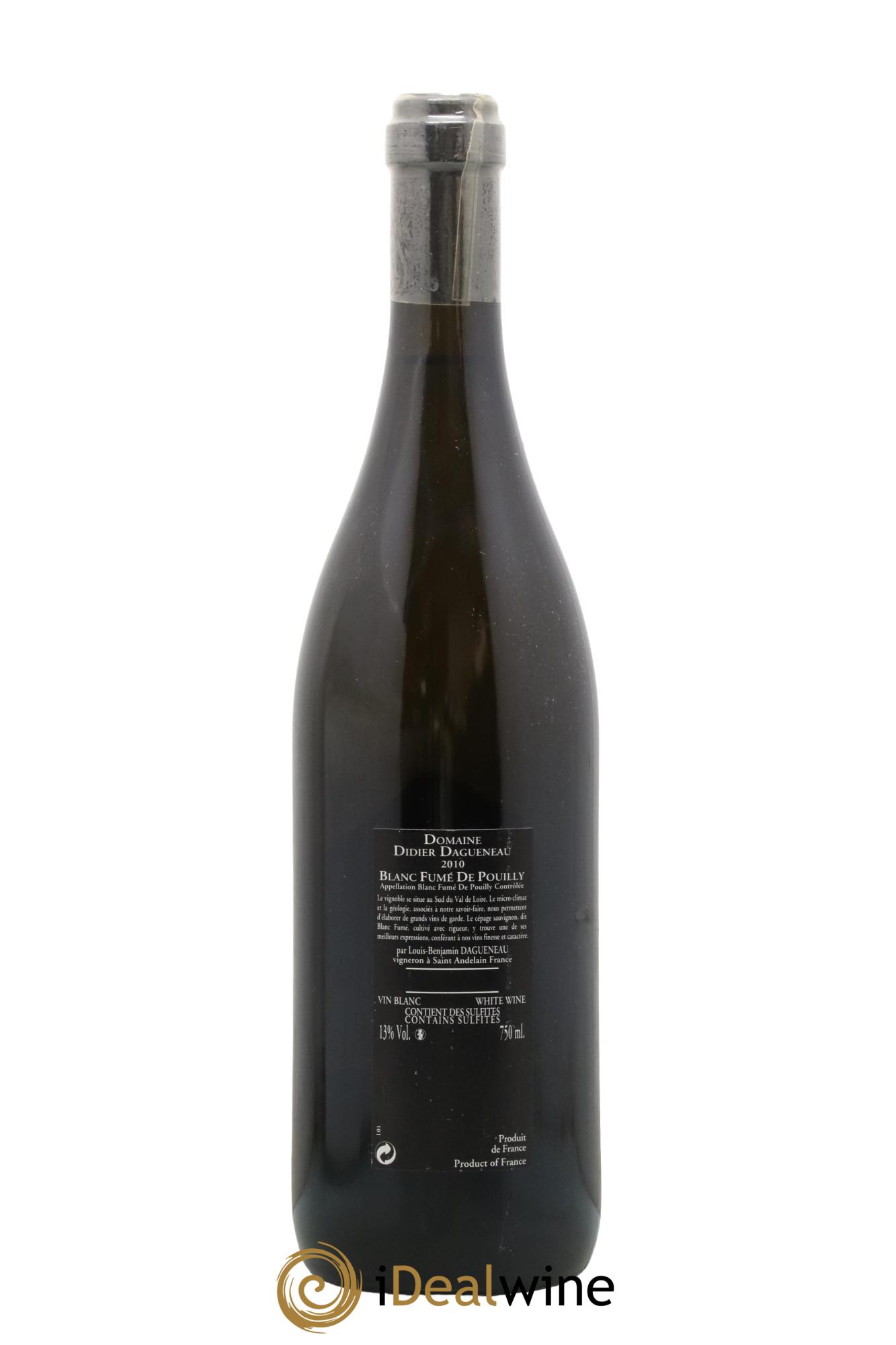 Vin de France (anciennement Pouilly-Fumé) Silex Dagueneau (Domaine Didier - Louis-Benjamin) 2010 - Lot de 1 bouteille - 1