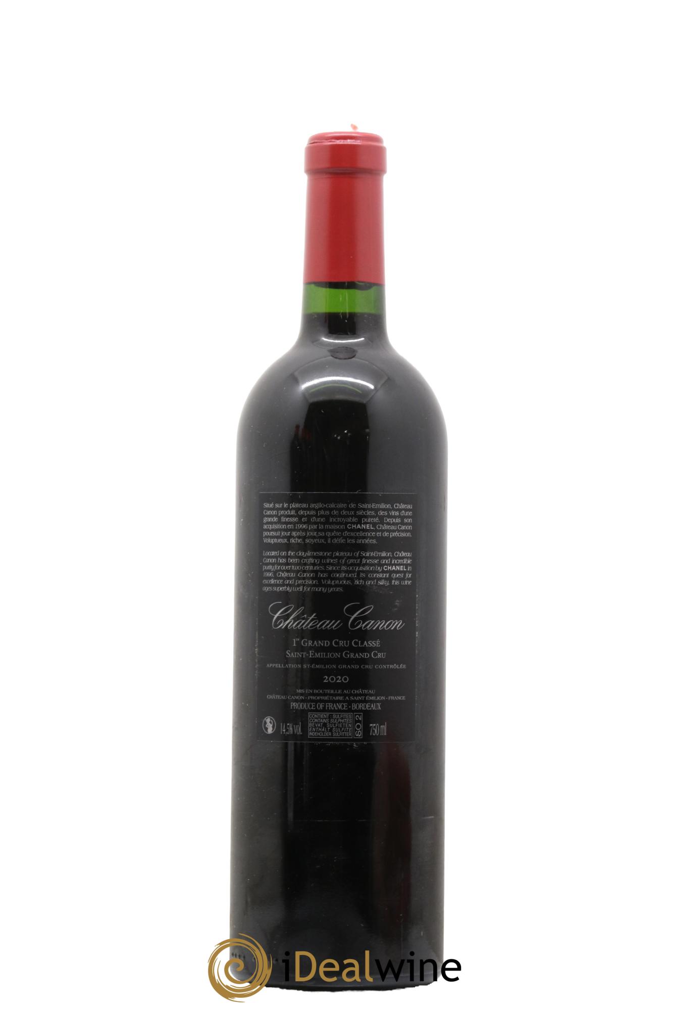 Château Canon 1er Grand Cru Classé B 2020 - Lot de 1 bouteille - 1