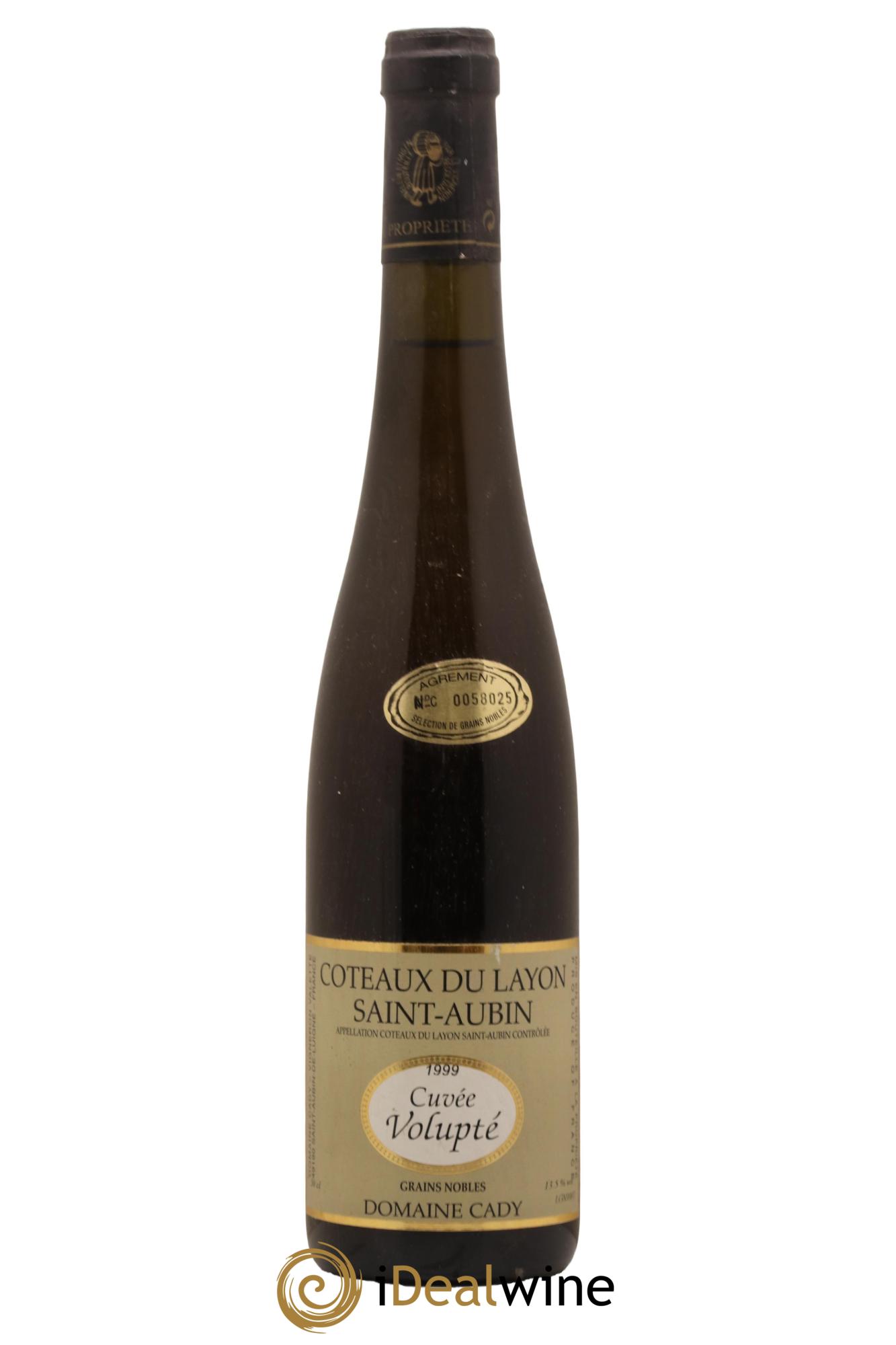 Coteaux du Layon Saint Aubin Cuvee Volupte Domaine Cady 1999 - Lot de 1 format 50cl - 0