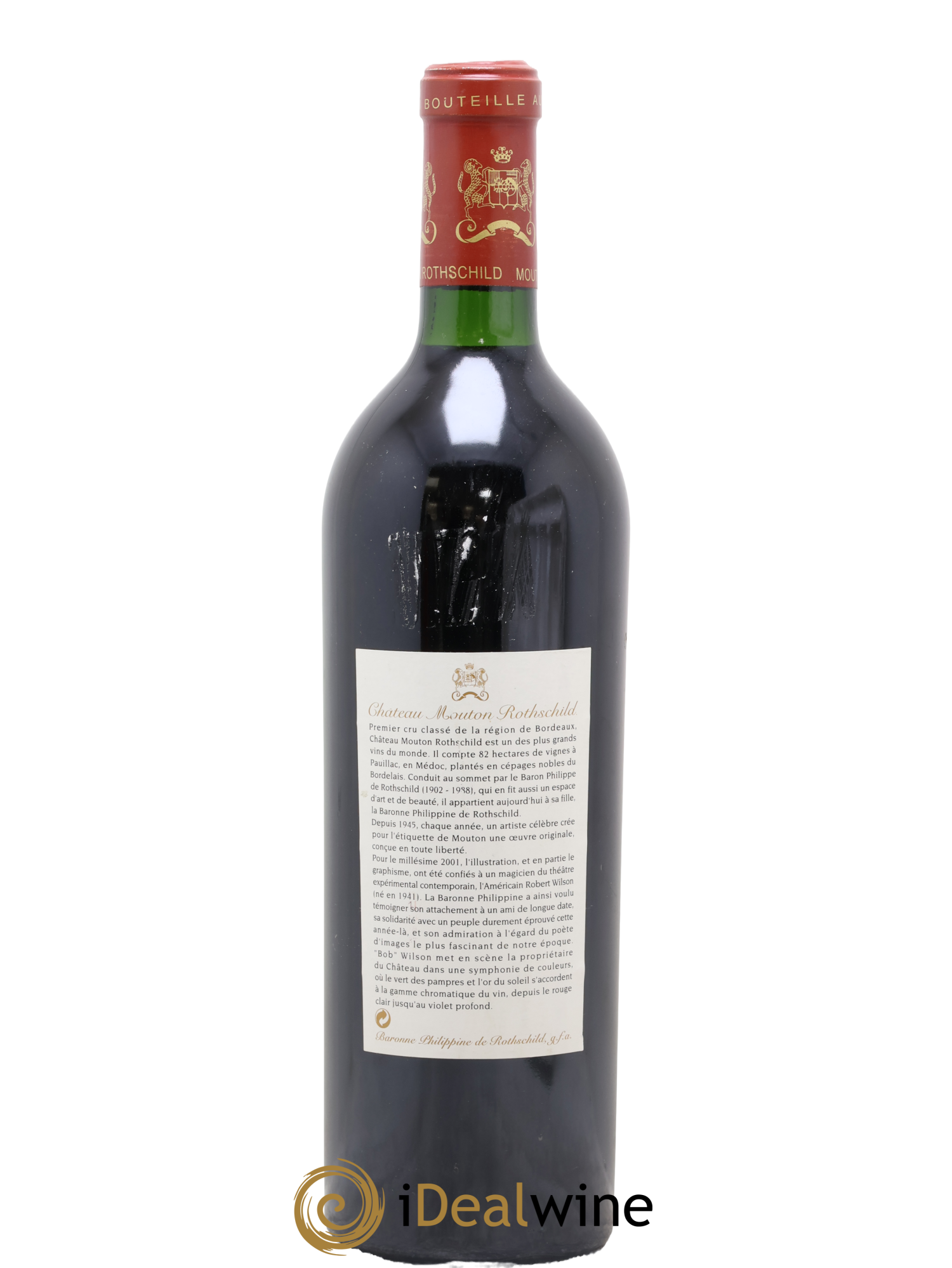 Château Mouton Rothschild 1er Grand Cru Classé 2001 - Lot de 1 bouteille - 1