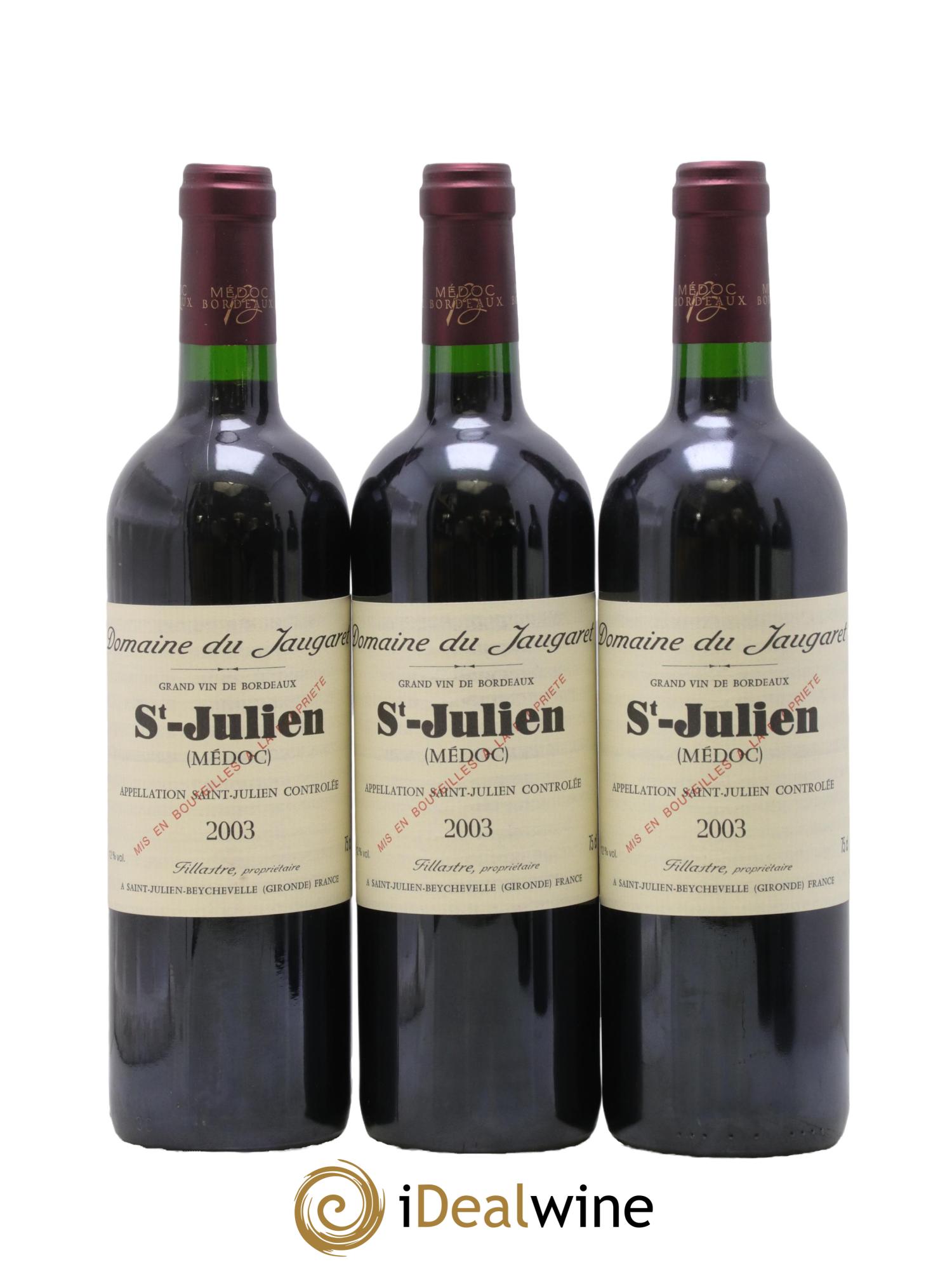 Domaine du Jaugaret 2003 - Posten von 3 Flaschen - 0