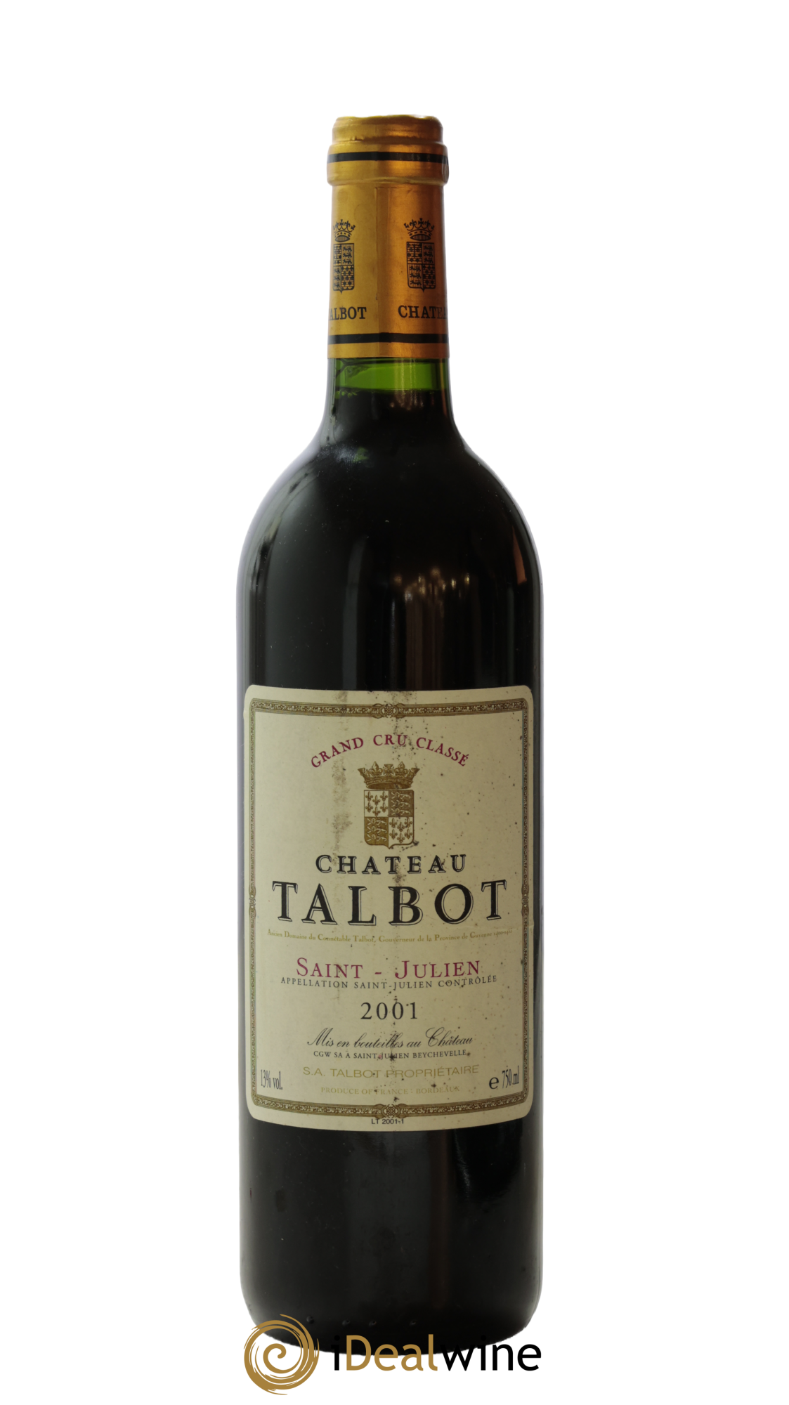 Château Talbot 4ème Grand Cru Classé 2001 - Lot of 1 bottle - 0
