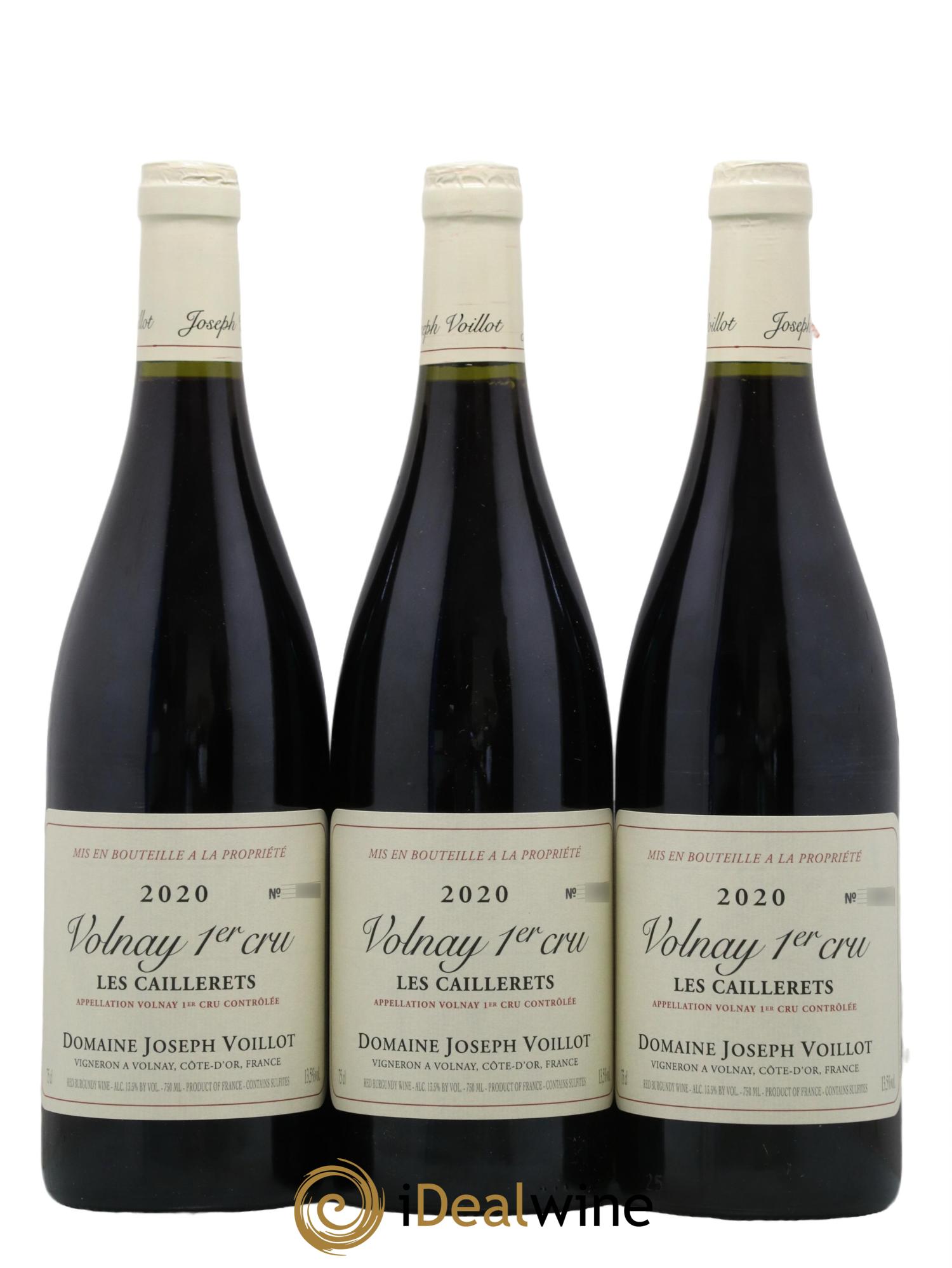 Volnay 1er Cru Les Caillerets Joseph Voillot (Domaine) 2020 - Lotto di 3 bottiglie - 0