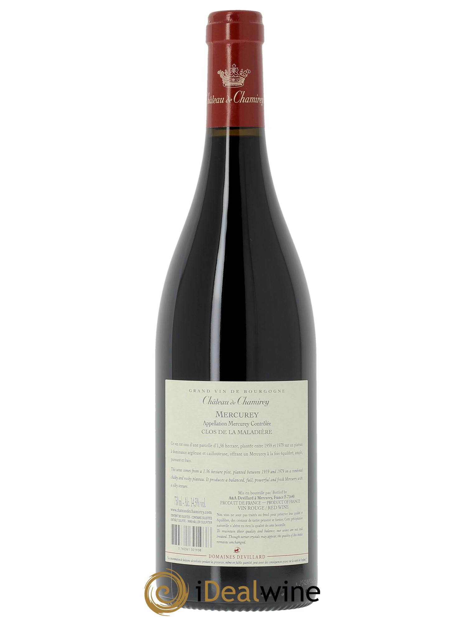 Mercurey Clos de la Maladière Château de Chamirey  2023 - Lotto di 1 bottiglia - 1