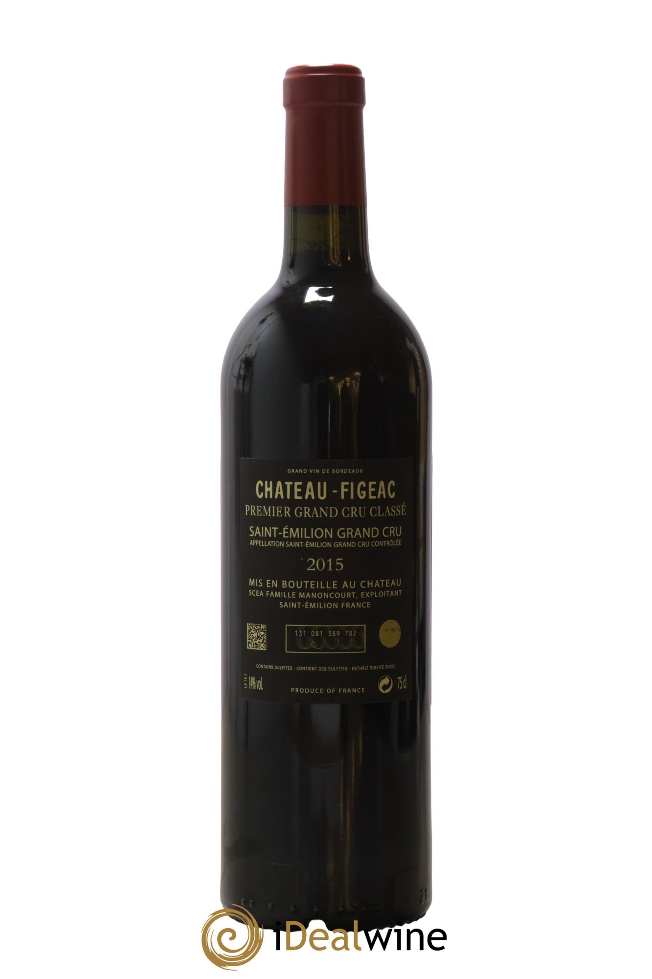 Château Figeac 1er Grand Cru Classé A 2015 - Lot de 1 bouteille - 1