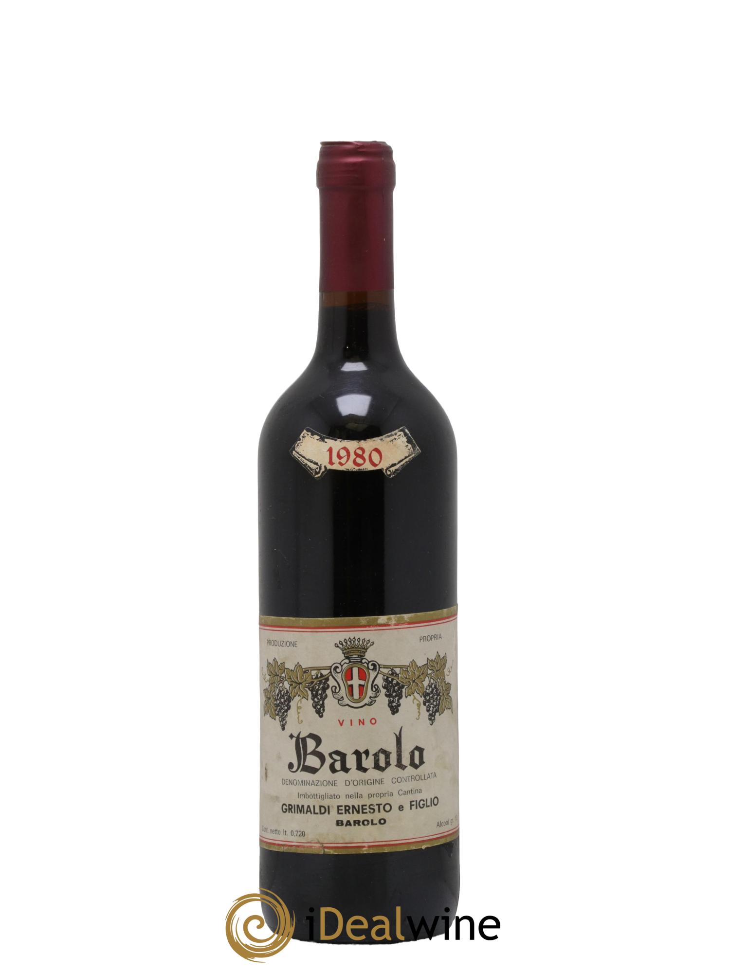 Barolo Grimaldi Ernesto 1980 - Lot de 1 bouteille - 0