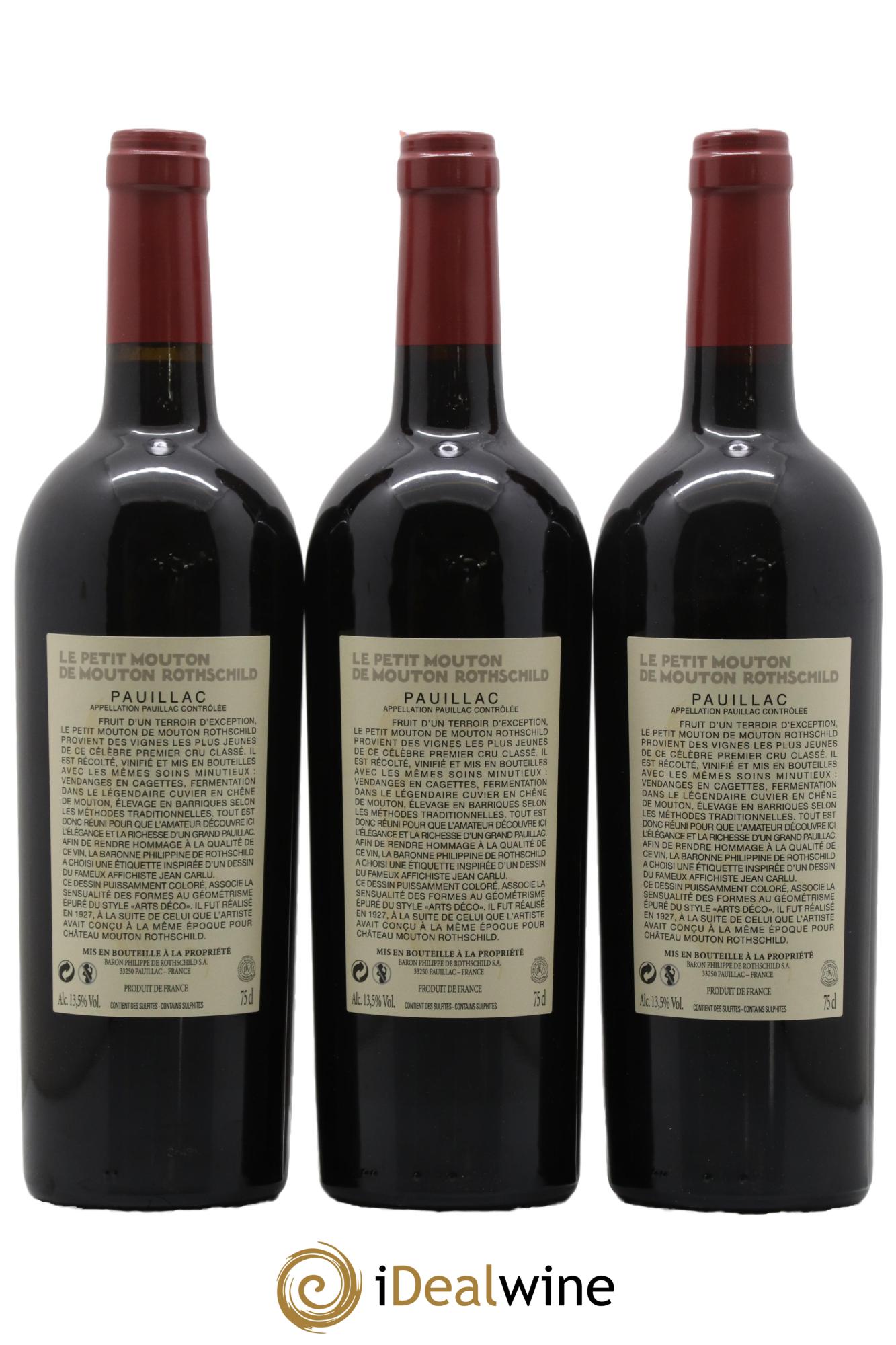 Petit Mouton Second Vin 2016 - Lot of 3 bottles - 1