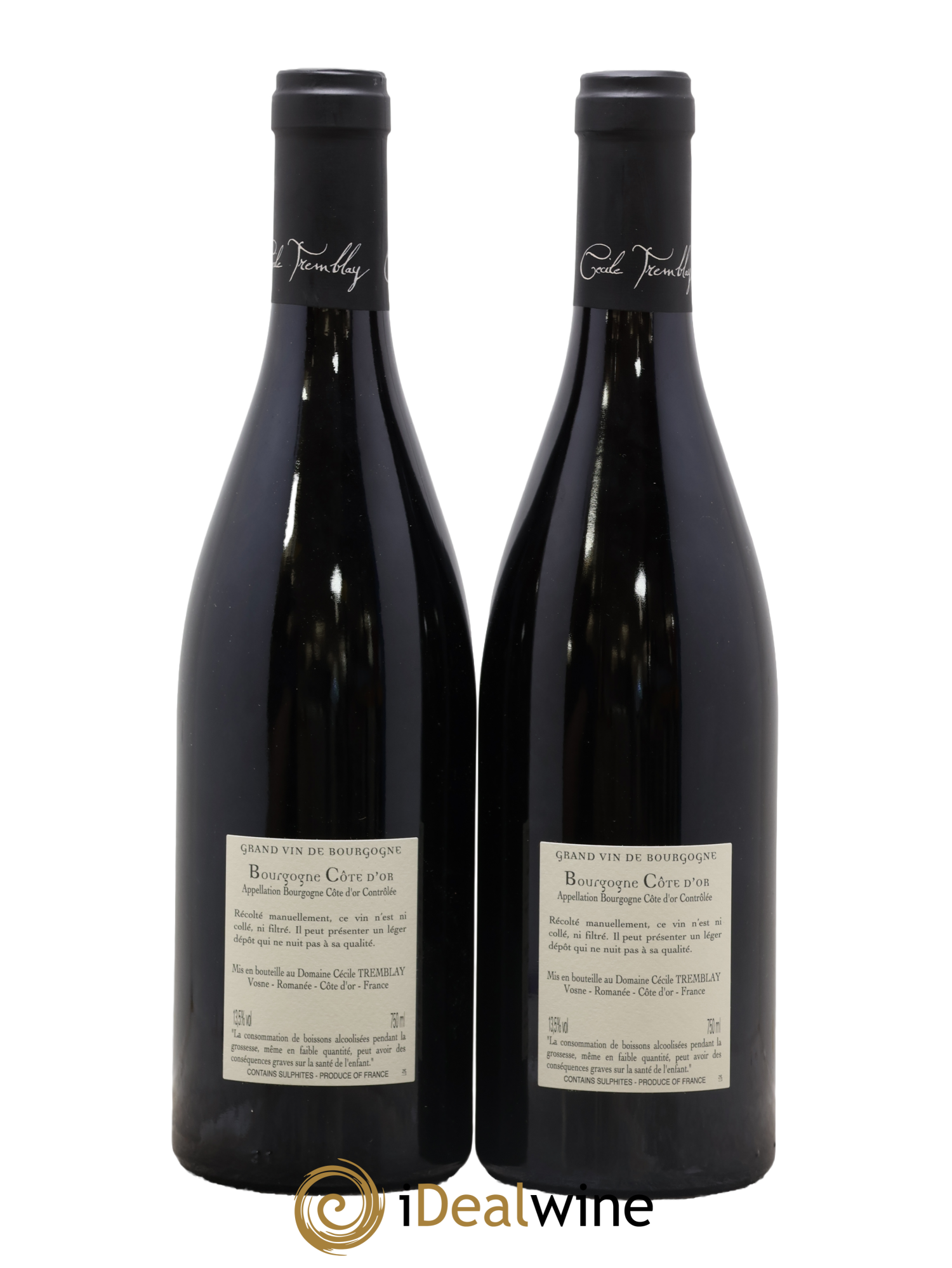 Bourgogne Côte-d'Or Cécile Tremblay 2020 - Lot de 2 bouteilles - 1