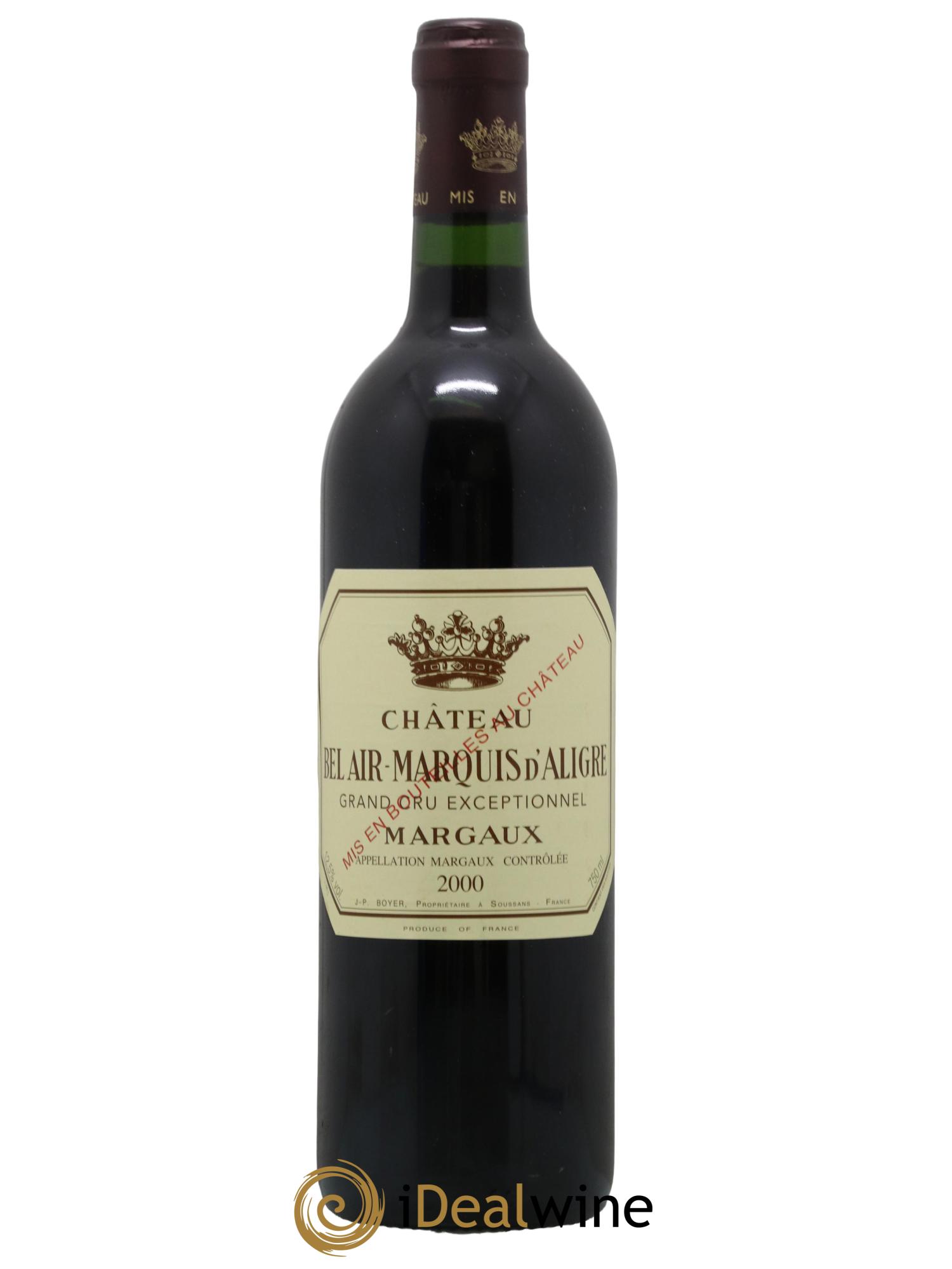 Château Bel Air Marquis d'Aligre 2000 - Lot de 1 bouteille - 0