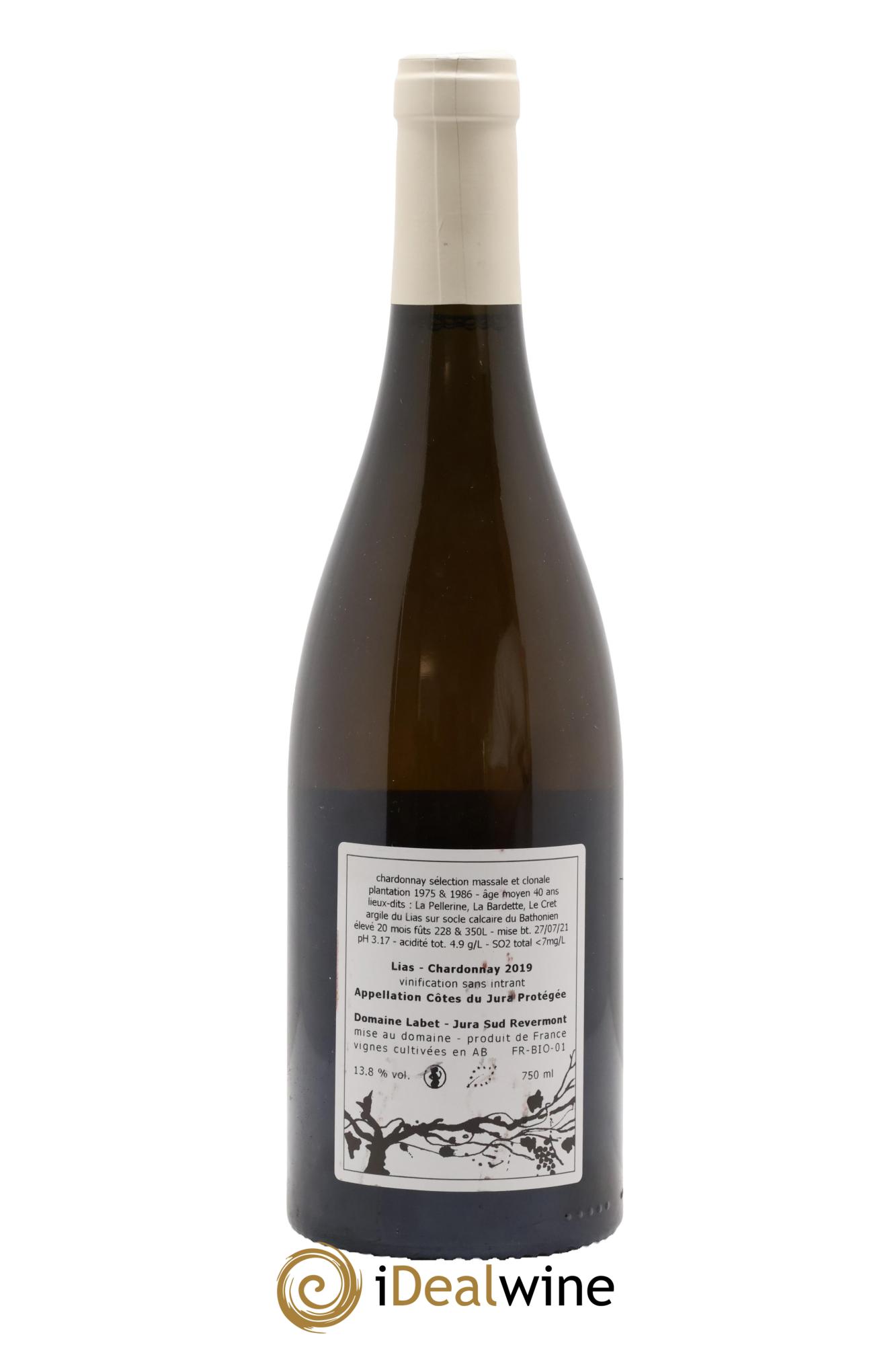 Côtes du Jura Chardonnay Lias Romain - Julien - Charline Labet 2019 - Lotto di 1 bottiglia - 1