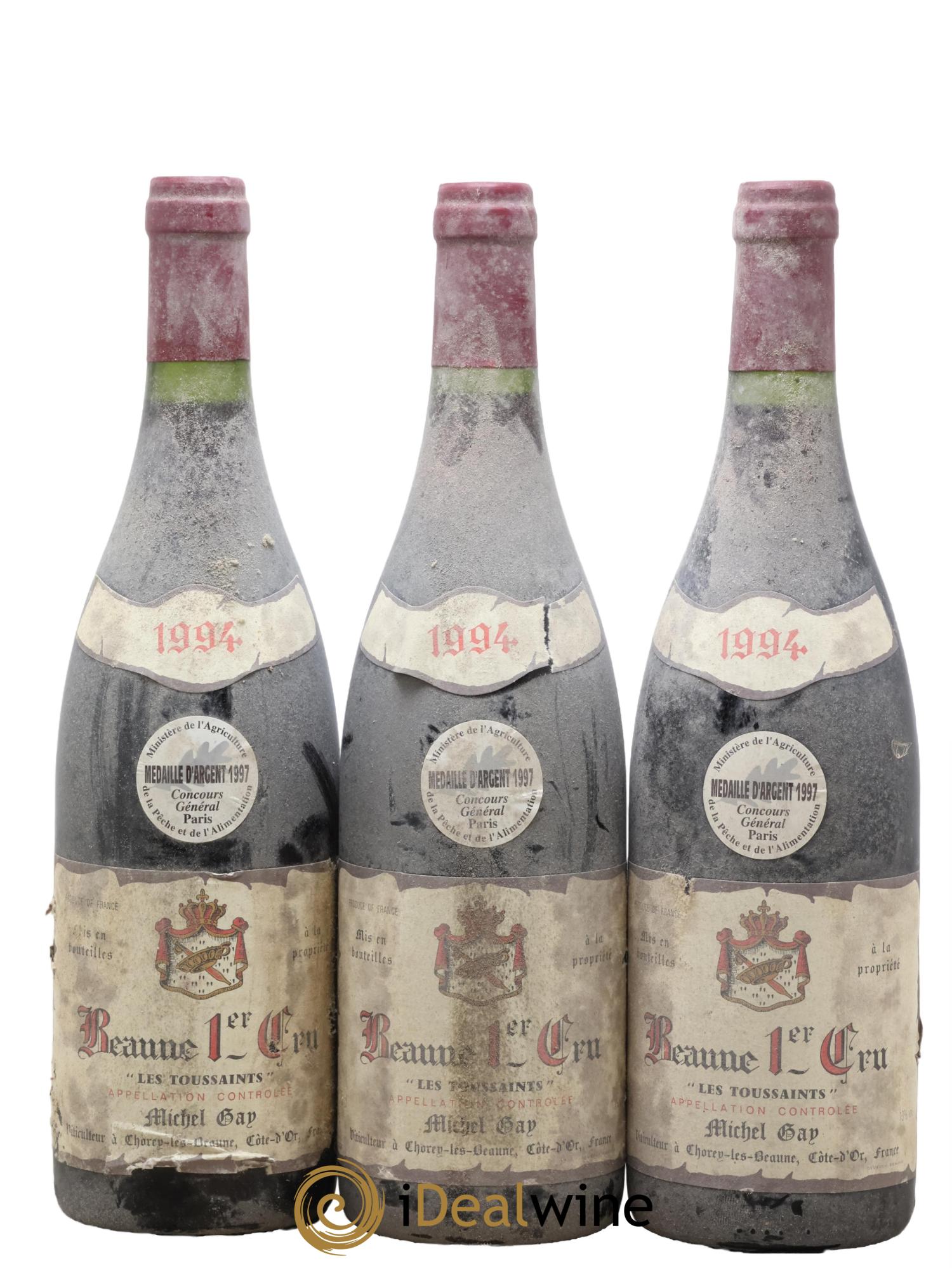 Beaune 1er Cru Les Toussaints Cgp Michel Gay 1994 - Posten von 3 Flaschen - 0