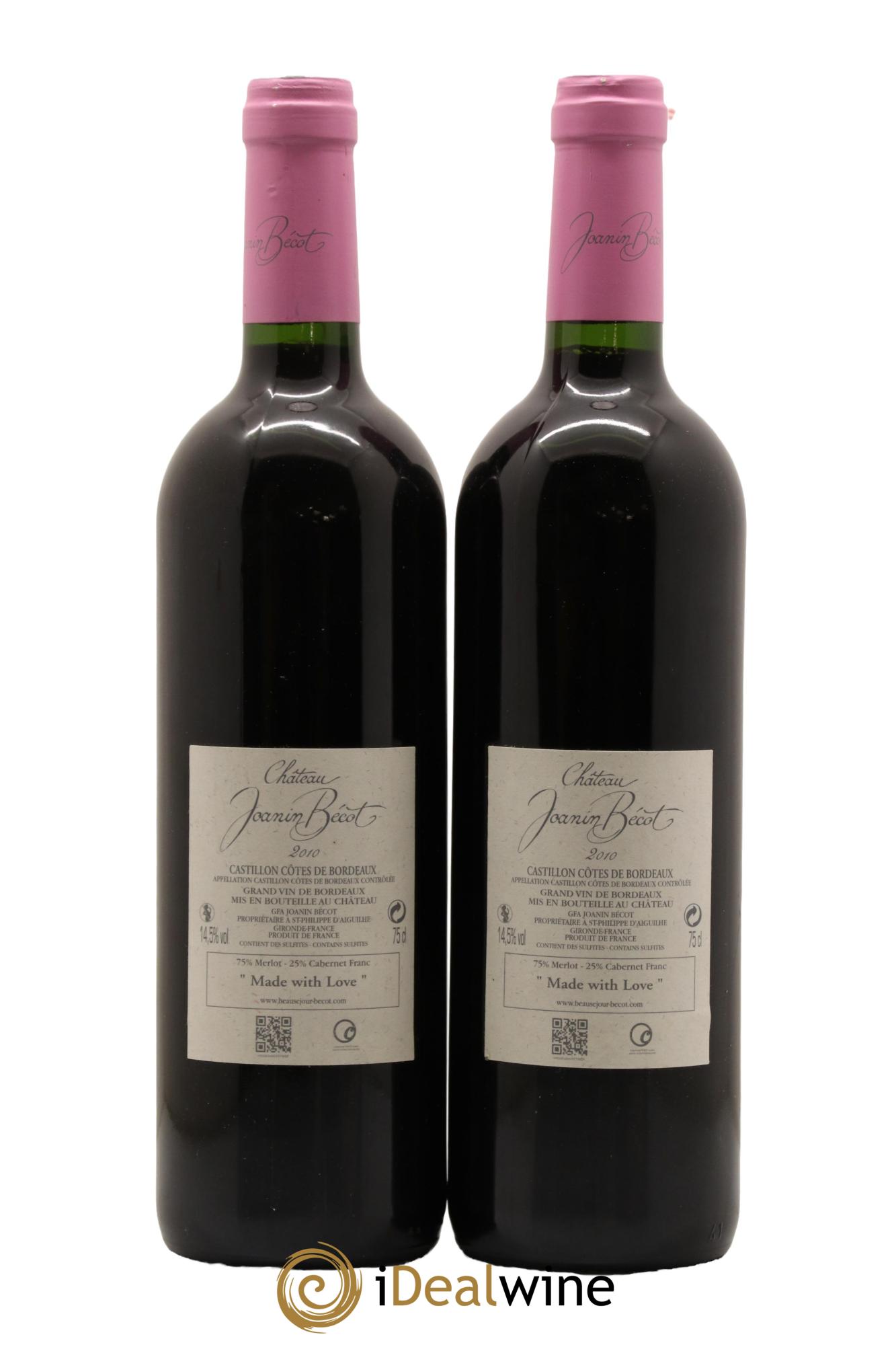 Château Joanin Bécot 2010 - Posten von 2 Flaschen - 1
