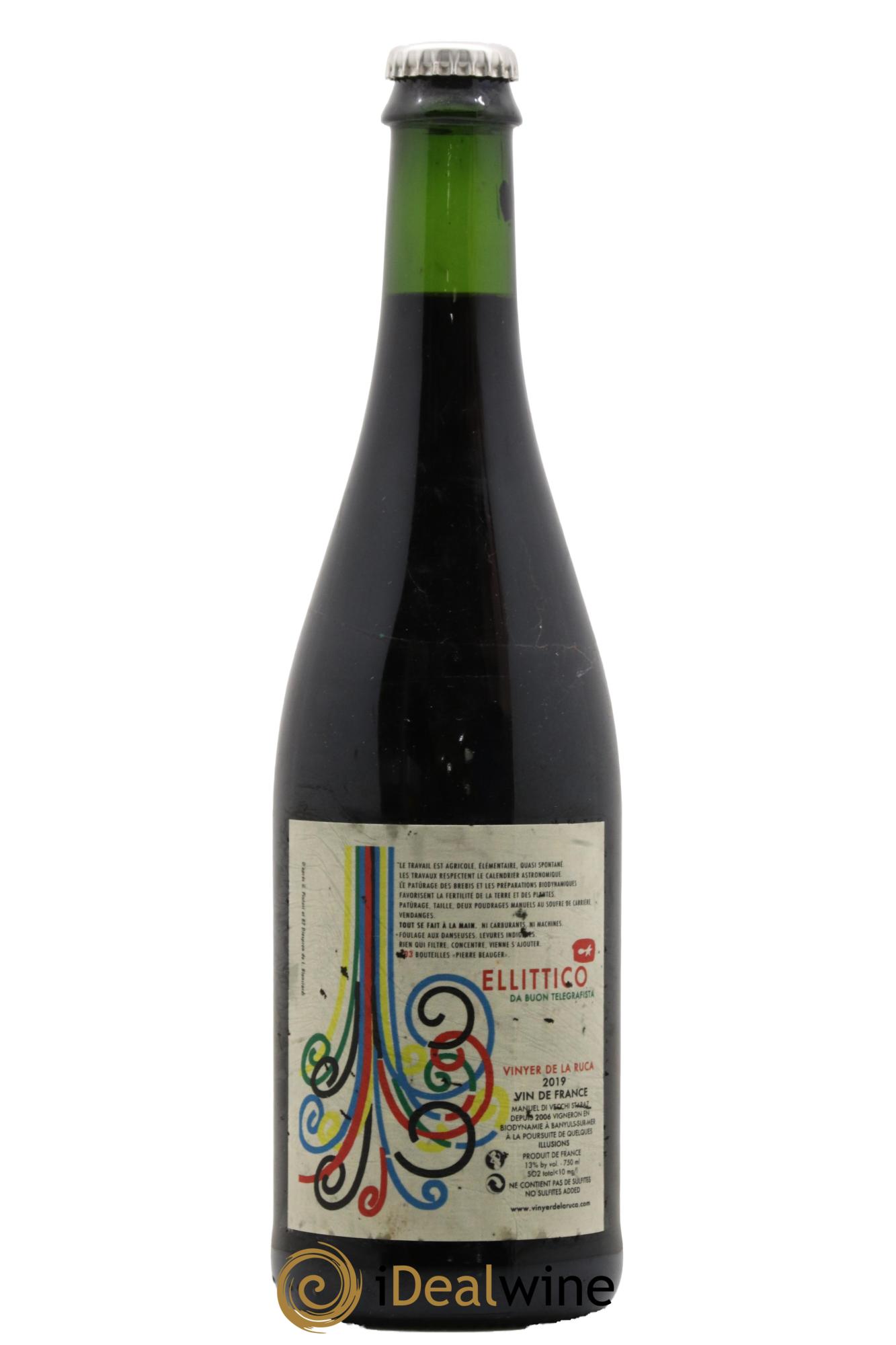Vin de France Ellittico Vinyer de La Ruca 2019 - Lot de 1 bouteille - 0