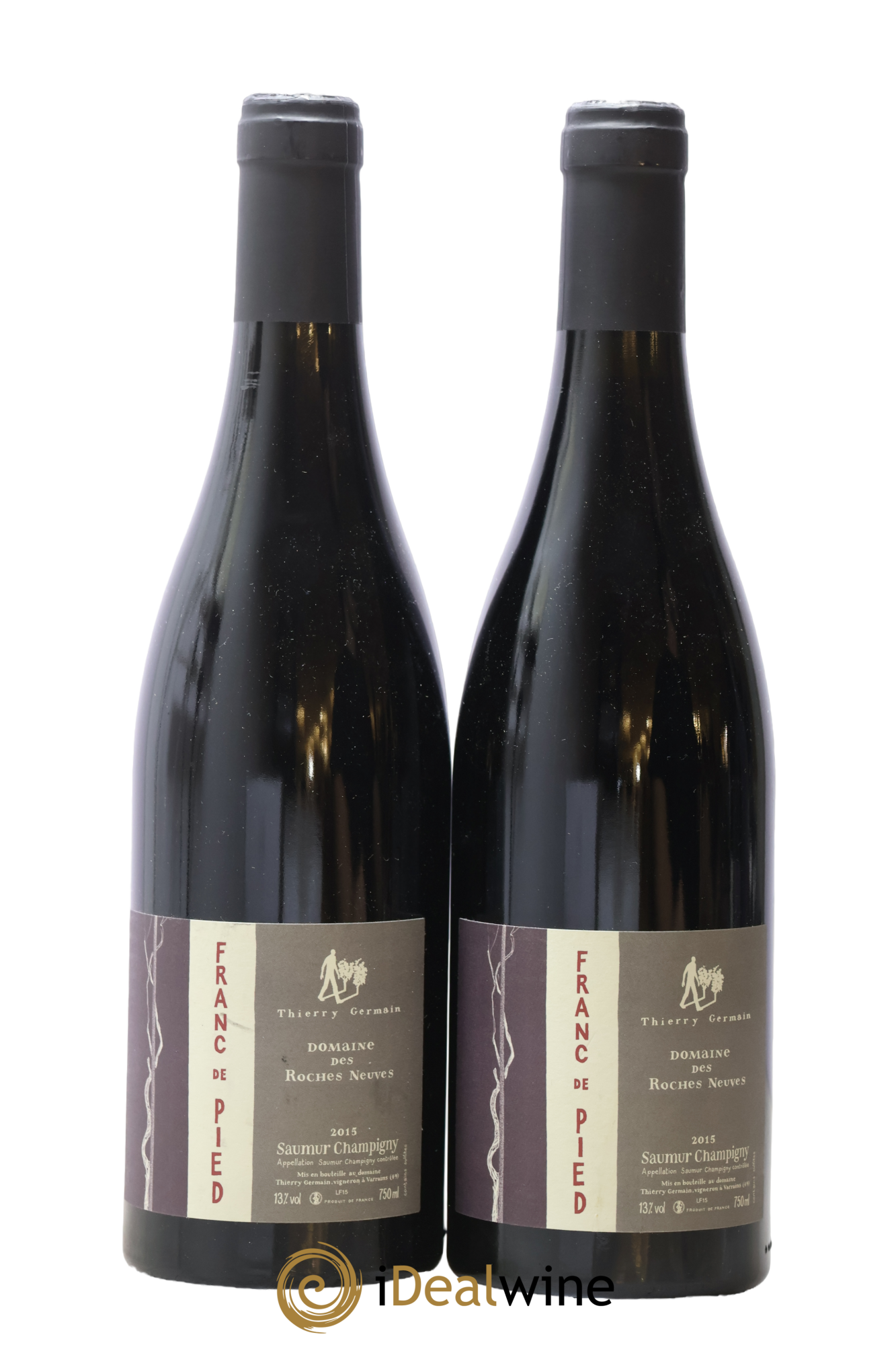 Saumur-Champigny Franc de pied Domaine des Roches Neuves - Thierry Germain 2015 - Lot of 2 bottles - 0